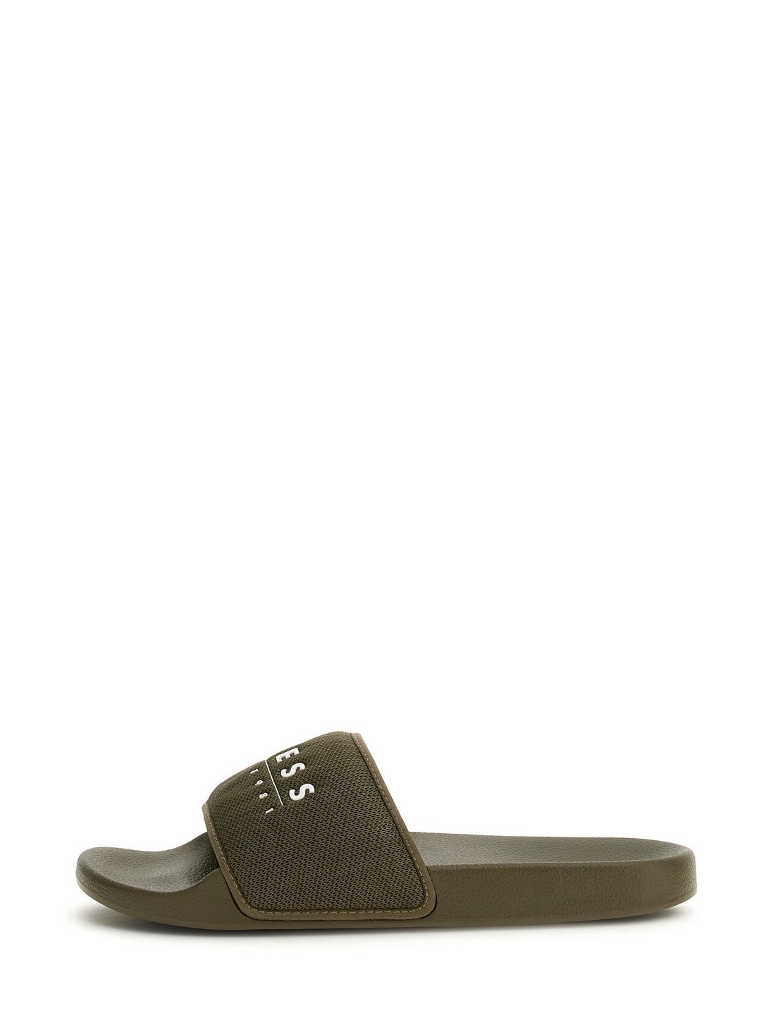 Men Green Polyester Sliders