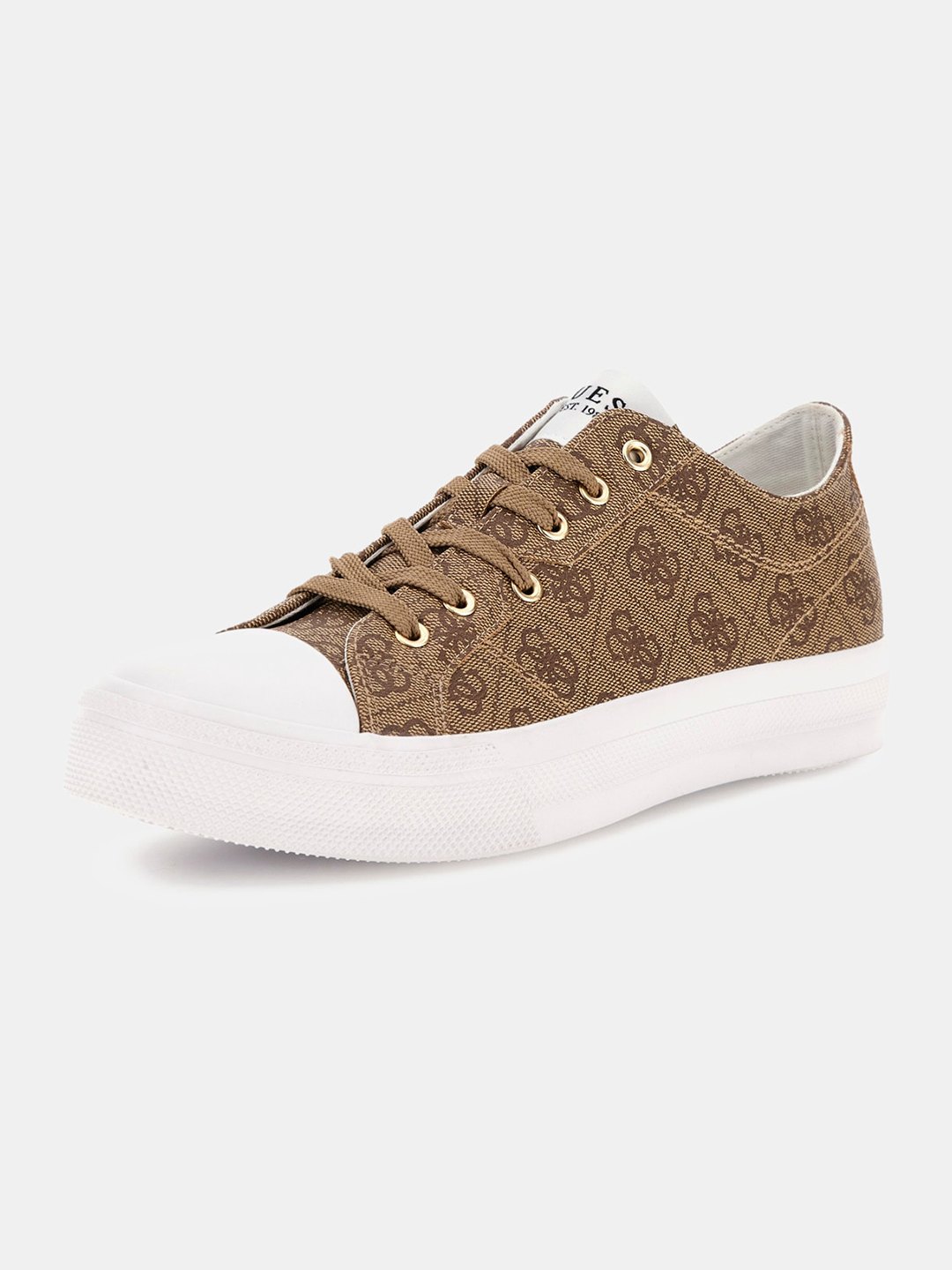 Guess Men Istria Low Monogram Lace Up Low Top Sneakers