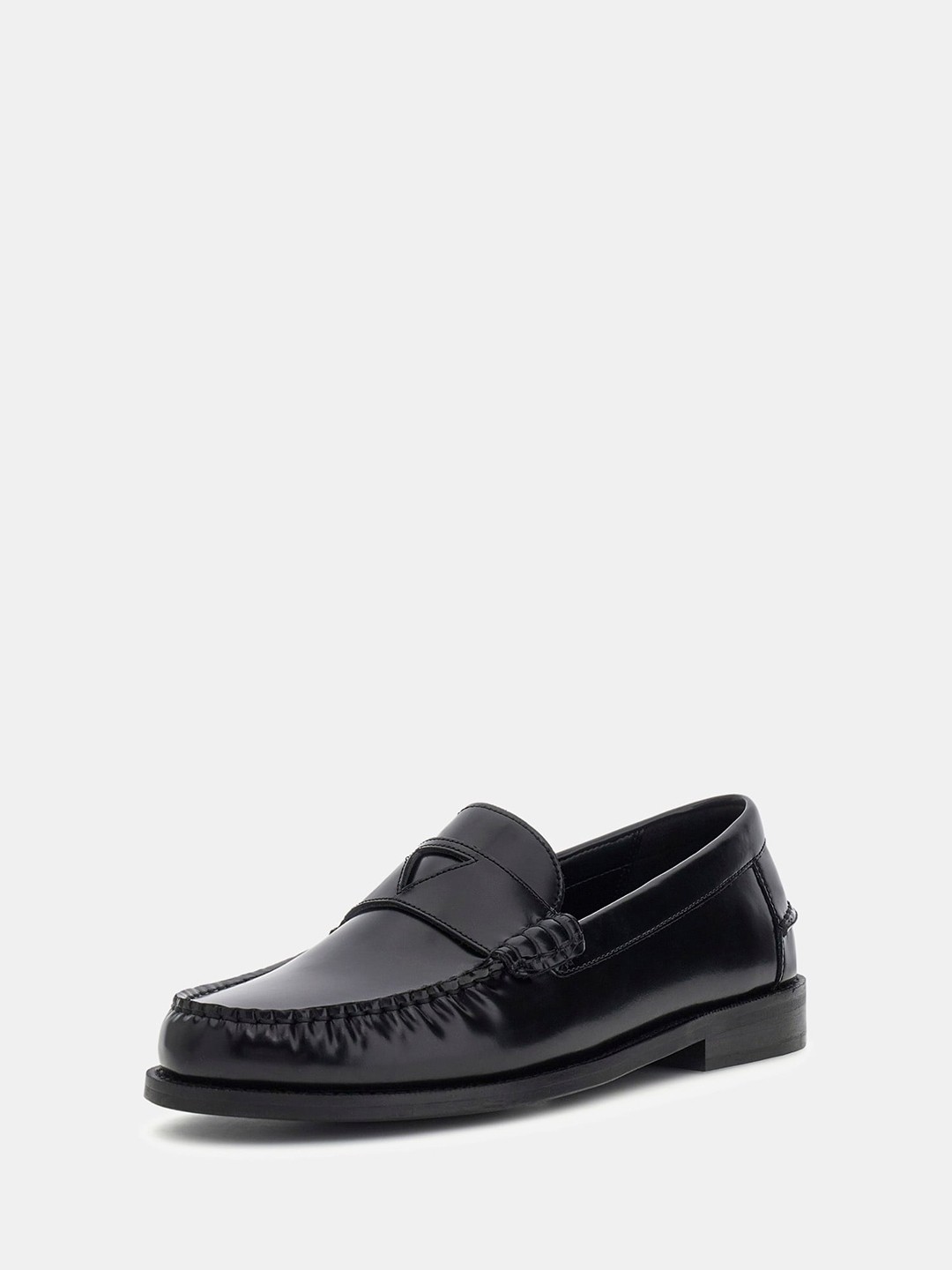Men Black Solid Slip-On Rossio Mocassins