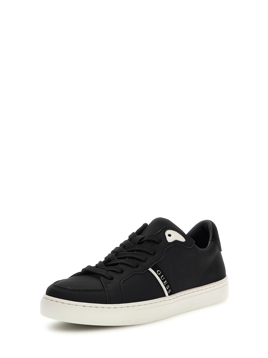 Black Solid Lace-up Sneakers