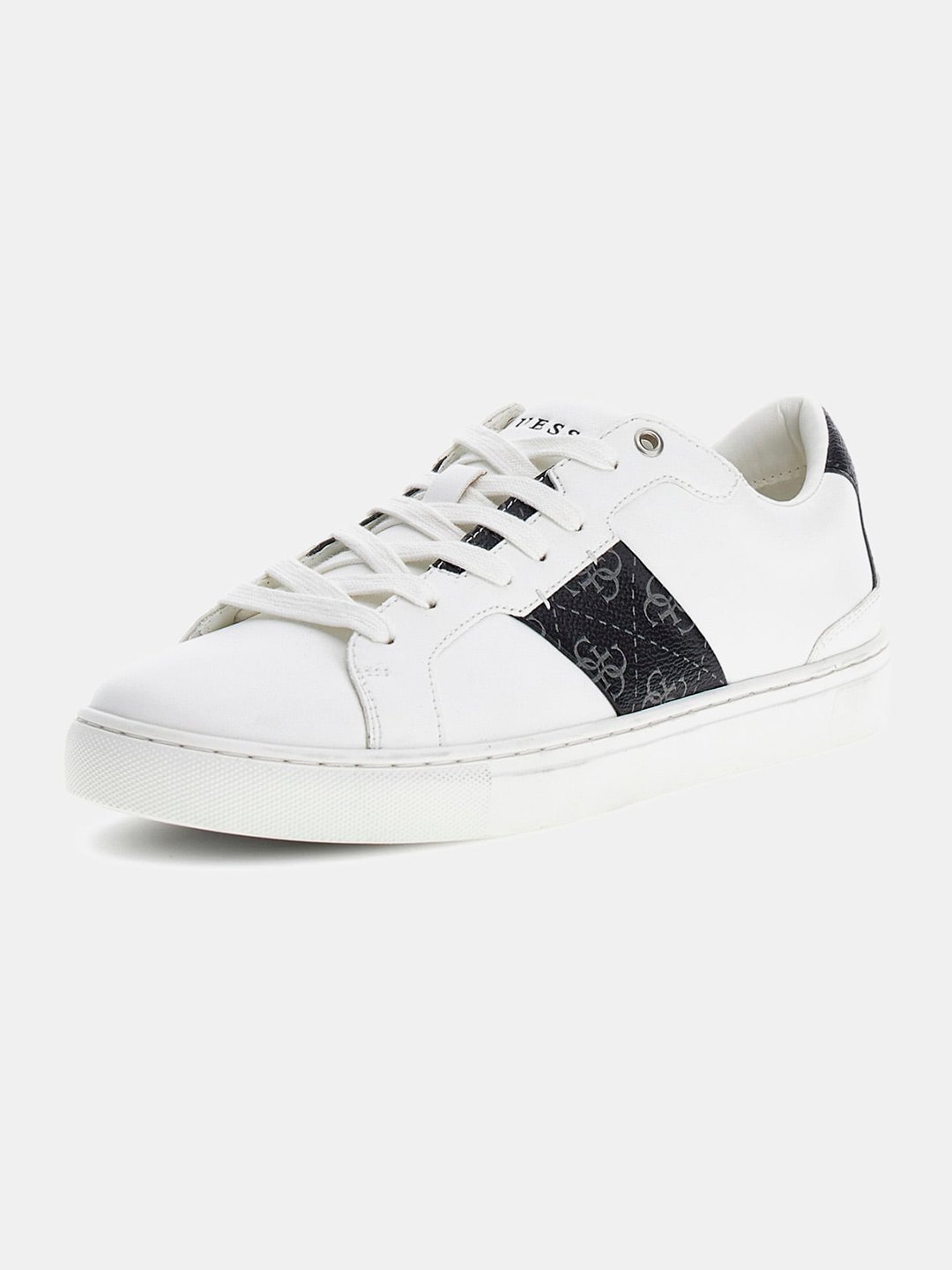 Guess Men Todi Monogram Lace Up Low Top Sneakers