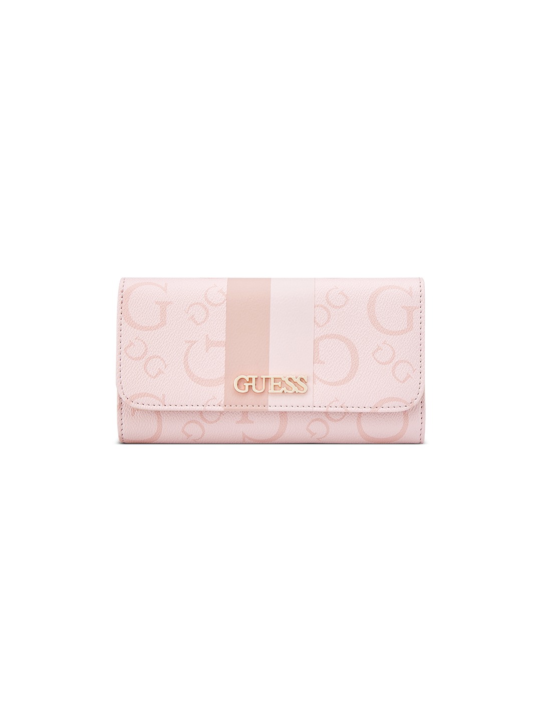 Rose Petal Printed Snap Button Wester Slim Clutch Tri-Fold Wallet