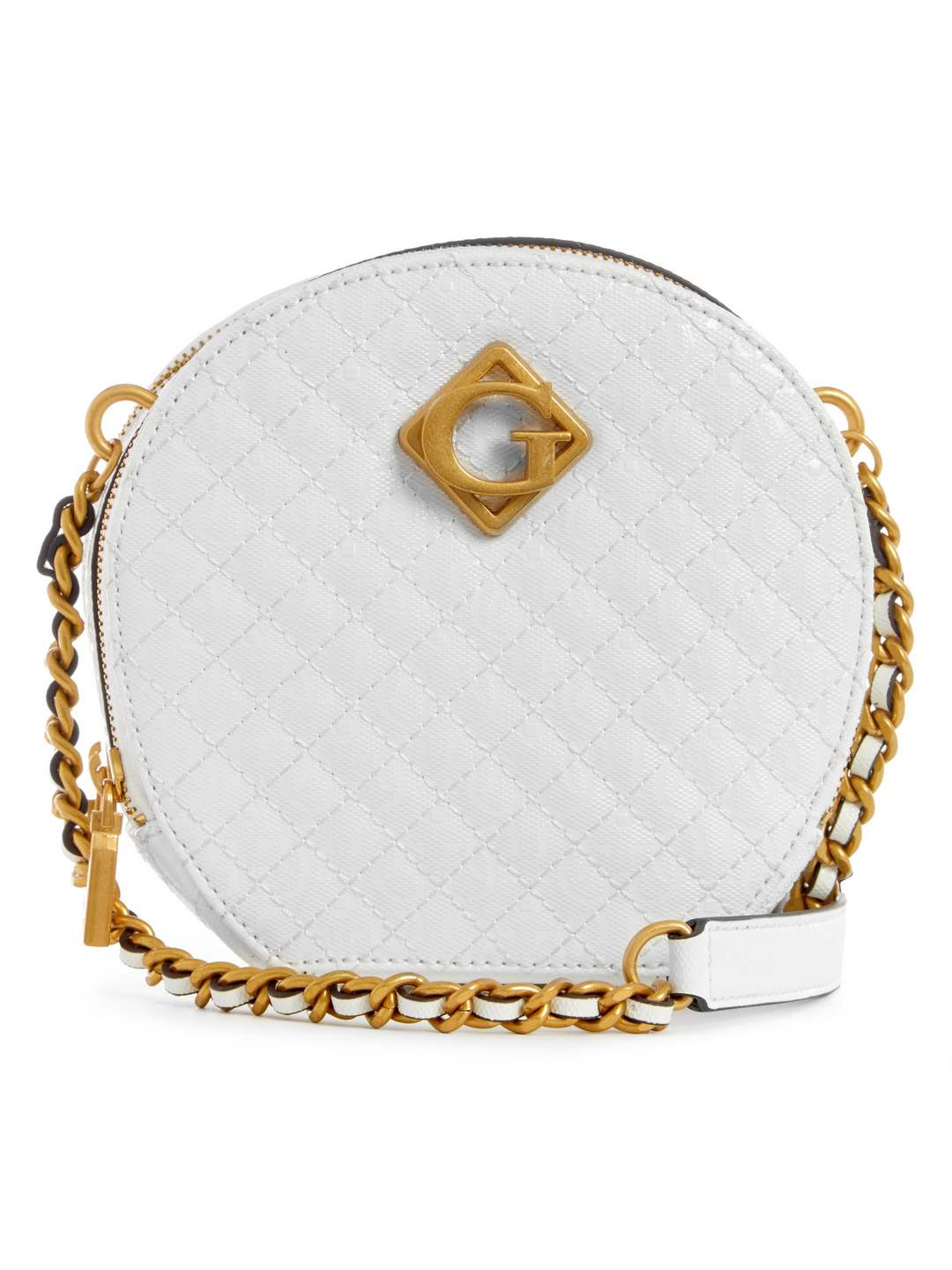 Guess Women White Quilted Crossbody Bag
