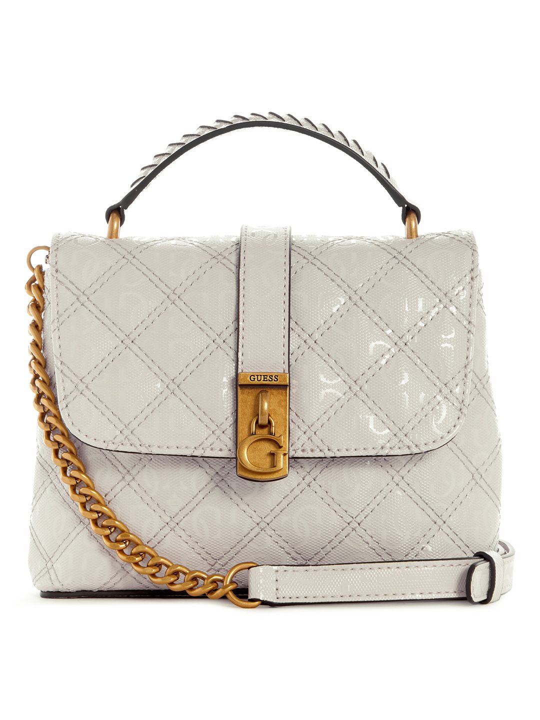 Stone Quilted Gaia Mini Top Handle Satchel Bag