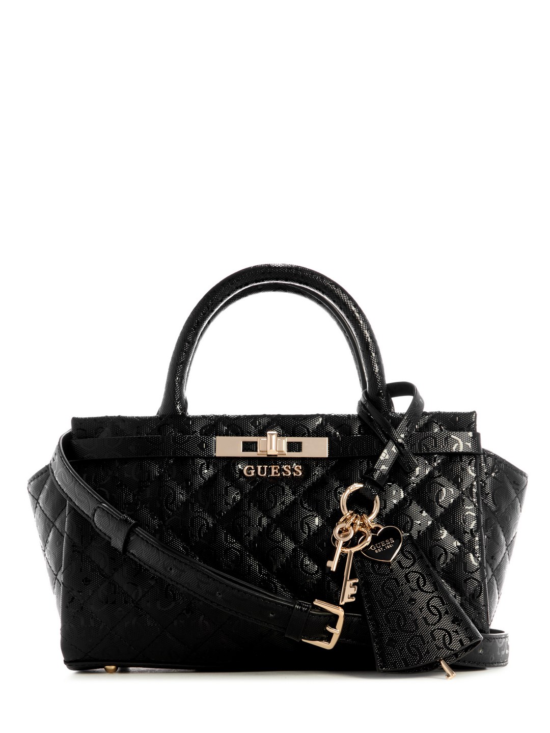 Black Quilted Idra Small Satchel Bag