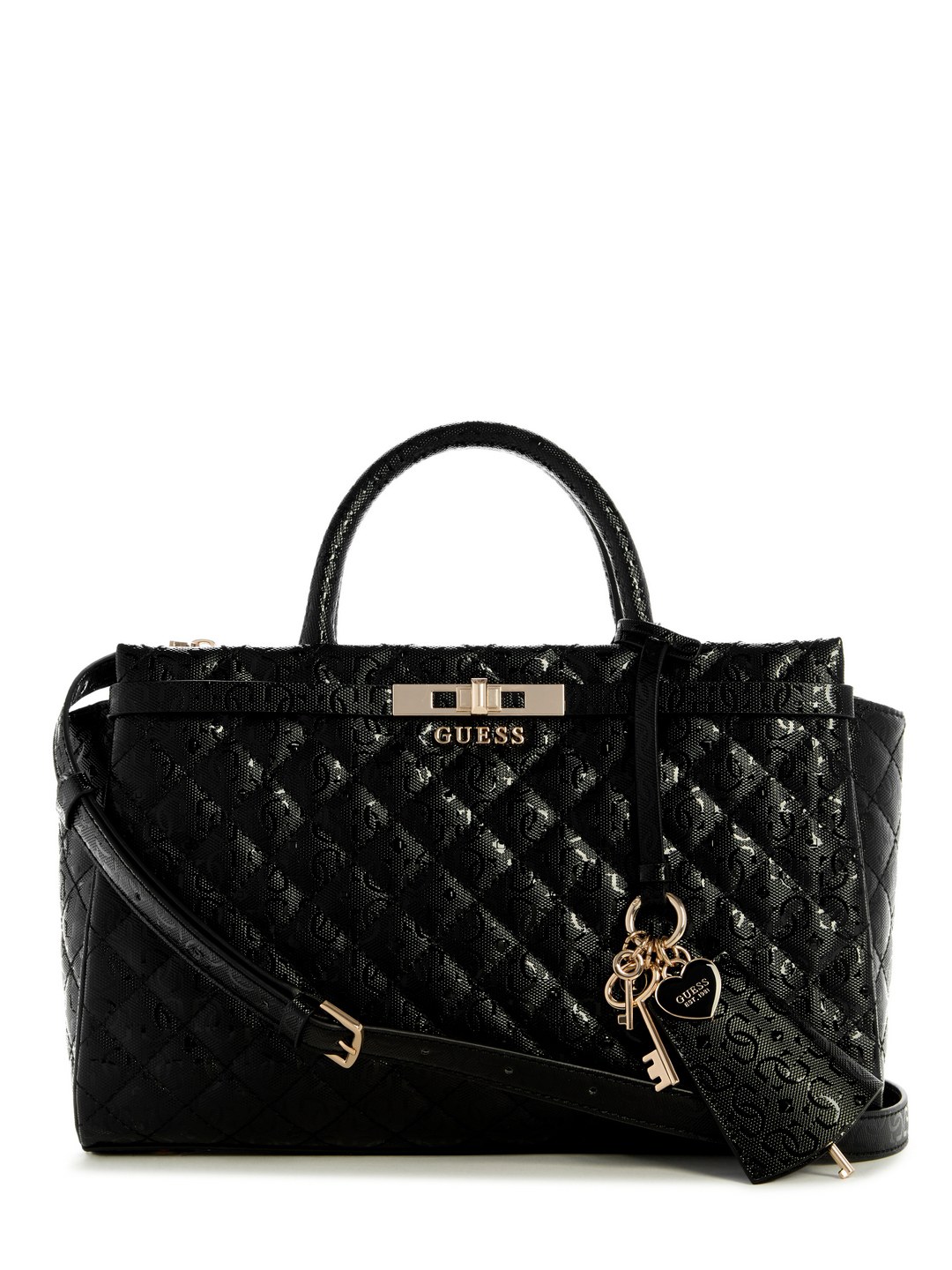 Black Quilted Idra Girlfriend Satchel Bag