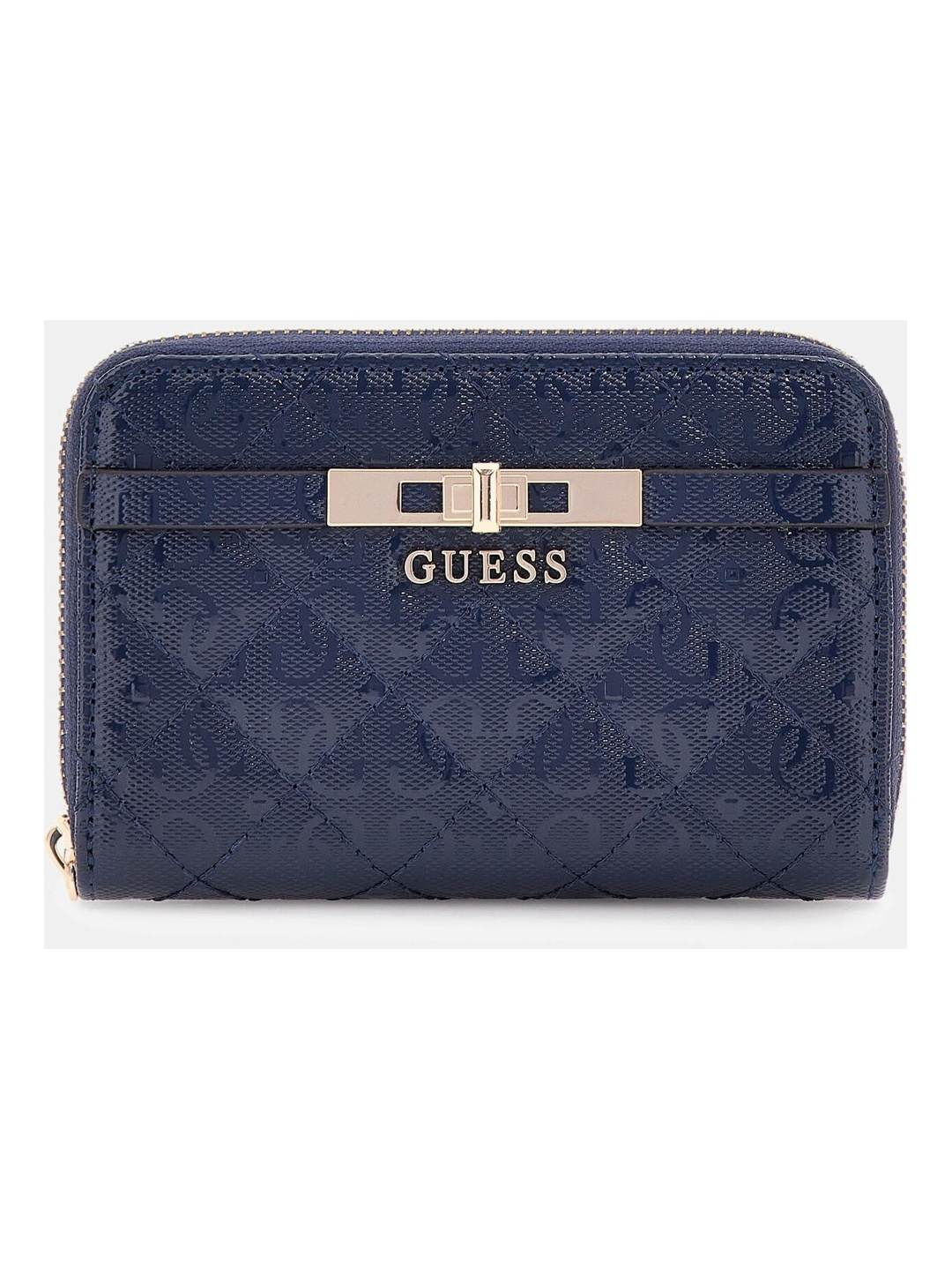 Midnight Quilted Idra Medium Zip Around Wallet