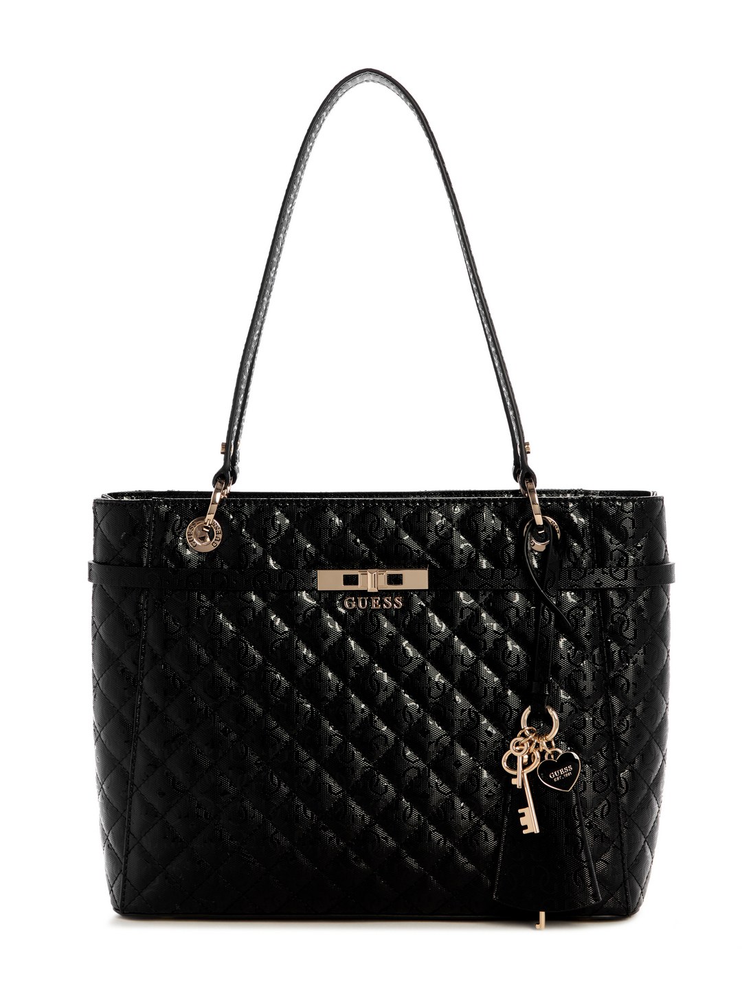 Black Quilted Idra Noel Tote Bag