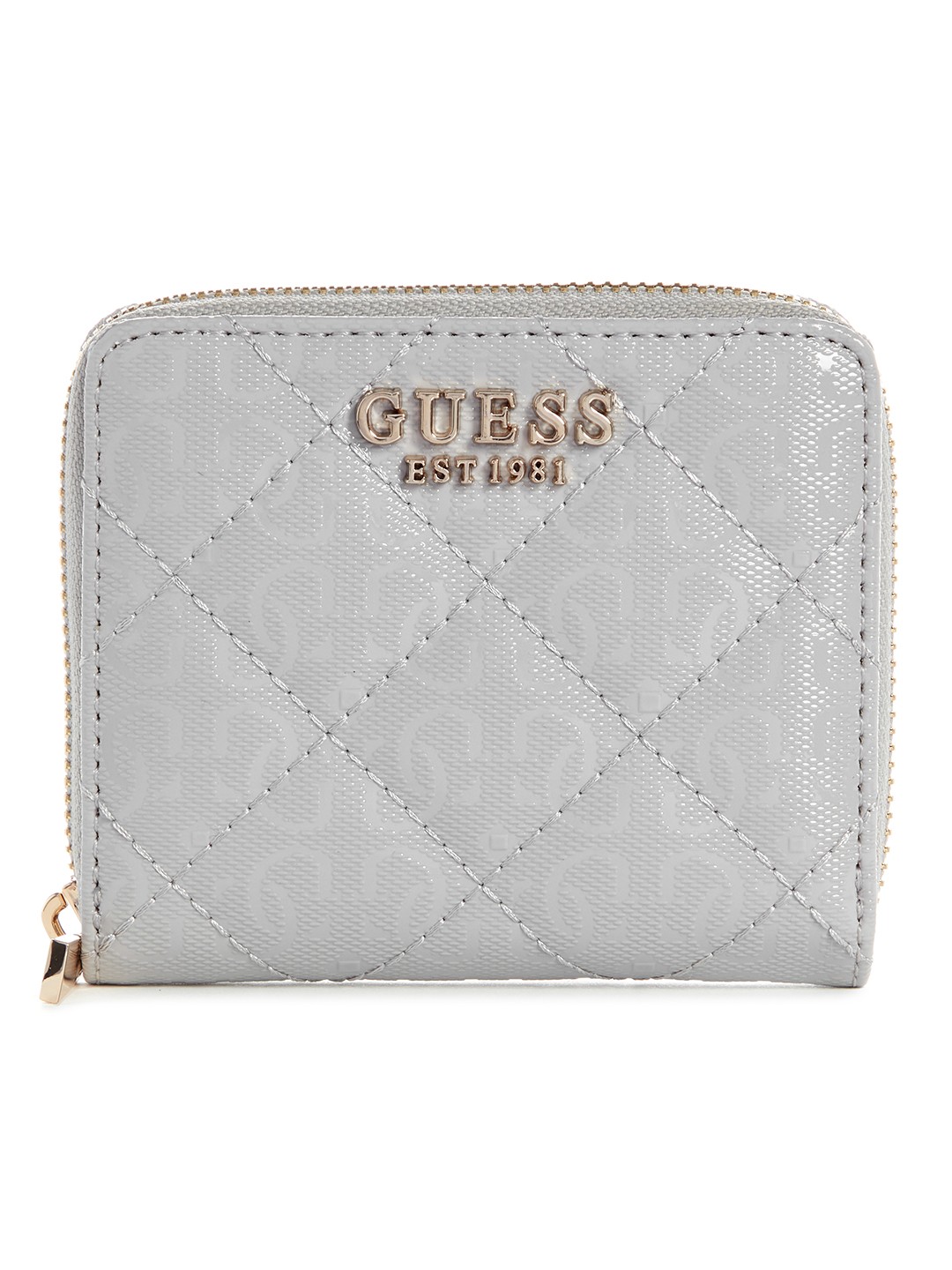 Lavender Grey Textured Laurel Zip Around Wallet