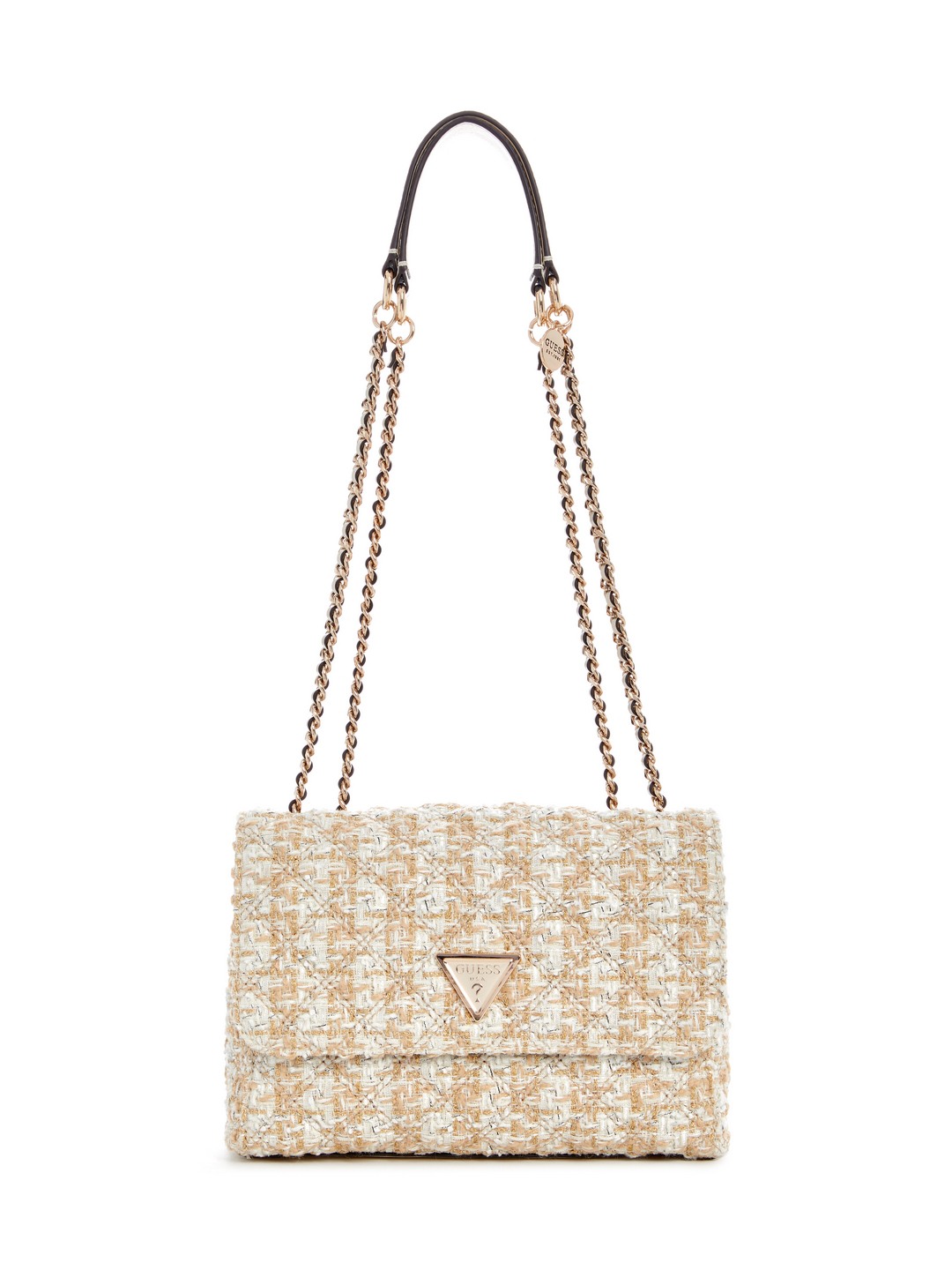 Gold Quilted Polyester Giully Convertible Flap