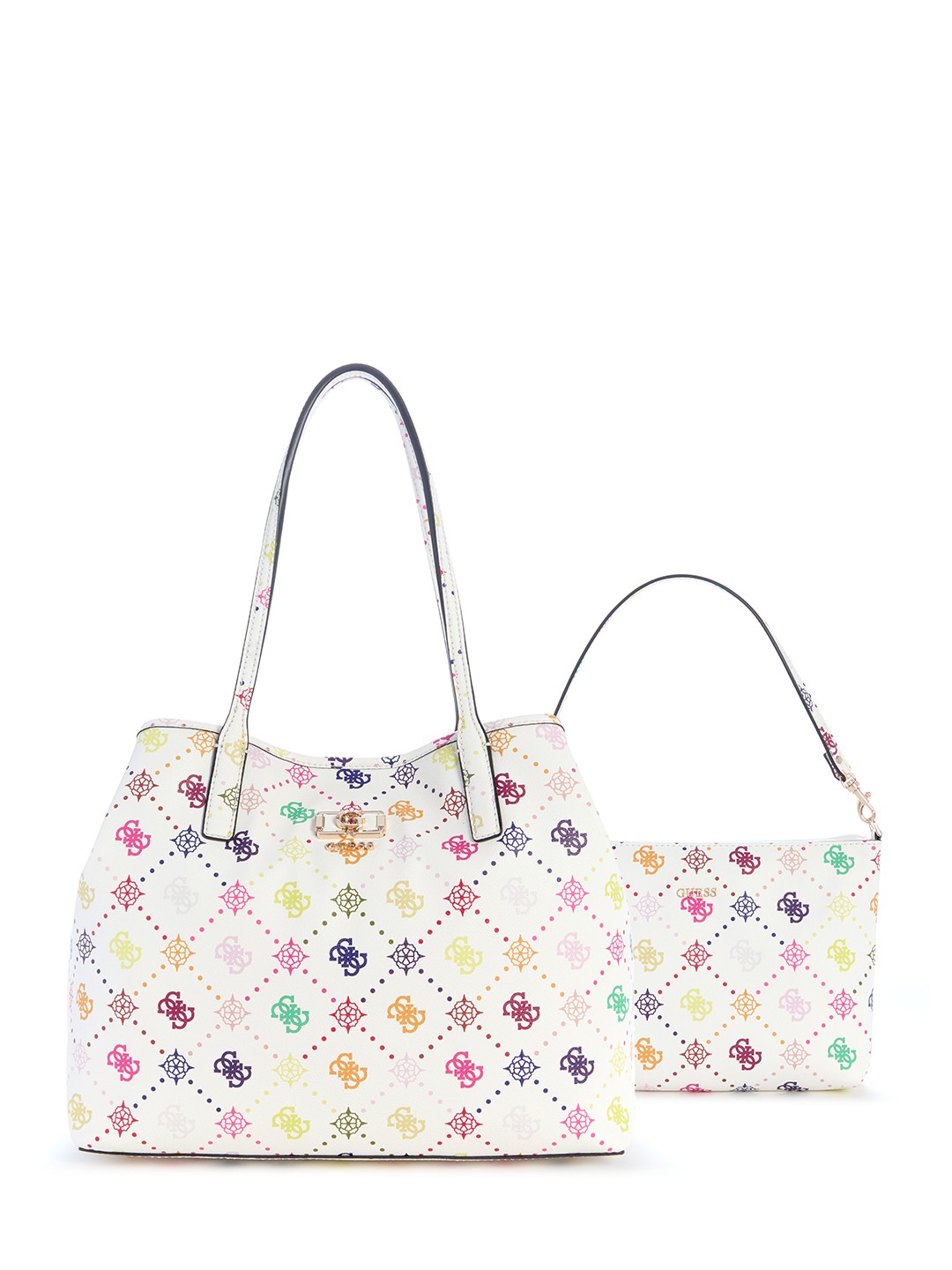 Multicolor Printed Emelie Logo 2 In 1 Tote Bag