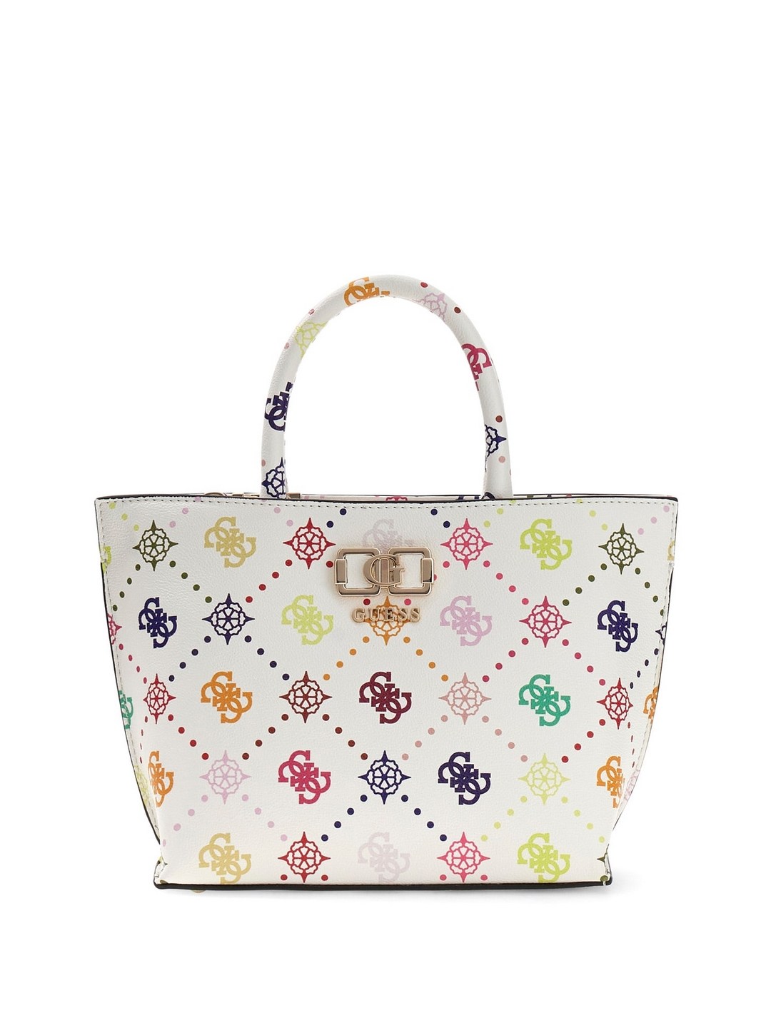 Guess Multi Printed Emelie Logo Mini Tote Bag