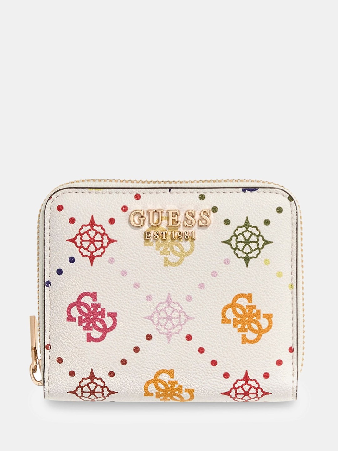 Biscotti Printed Zipper Carrie Logo Small Zip Around Wallet