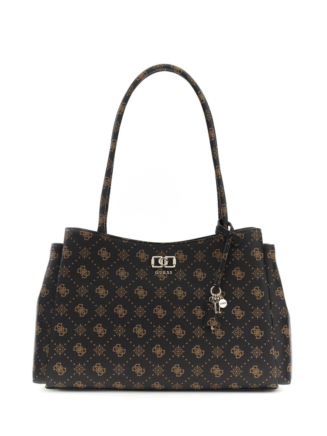 Black Printed Emelie Logo  Shoulder Bag