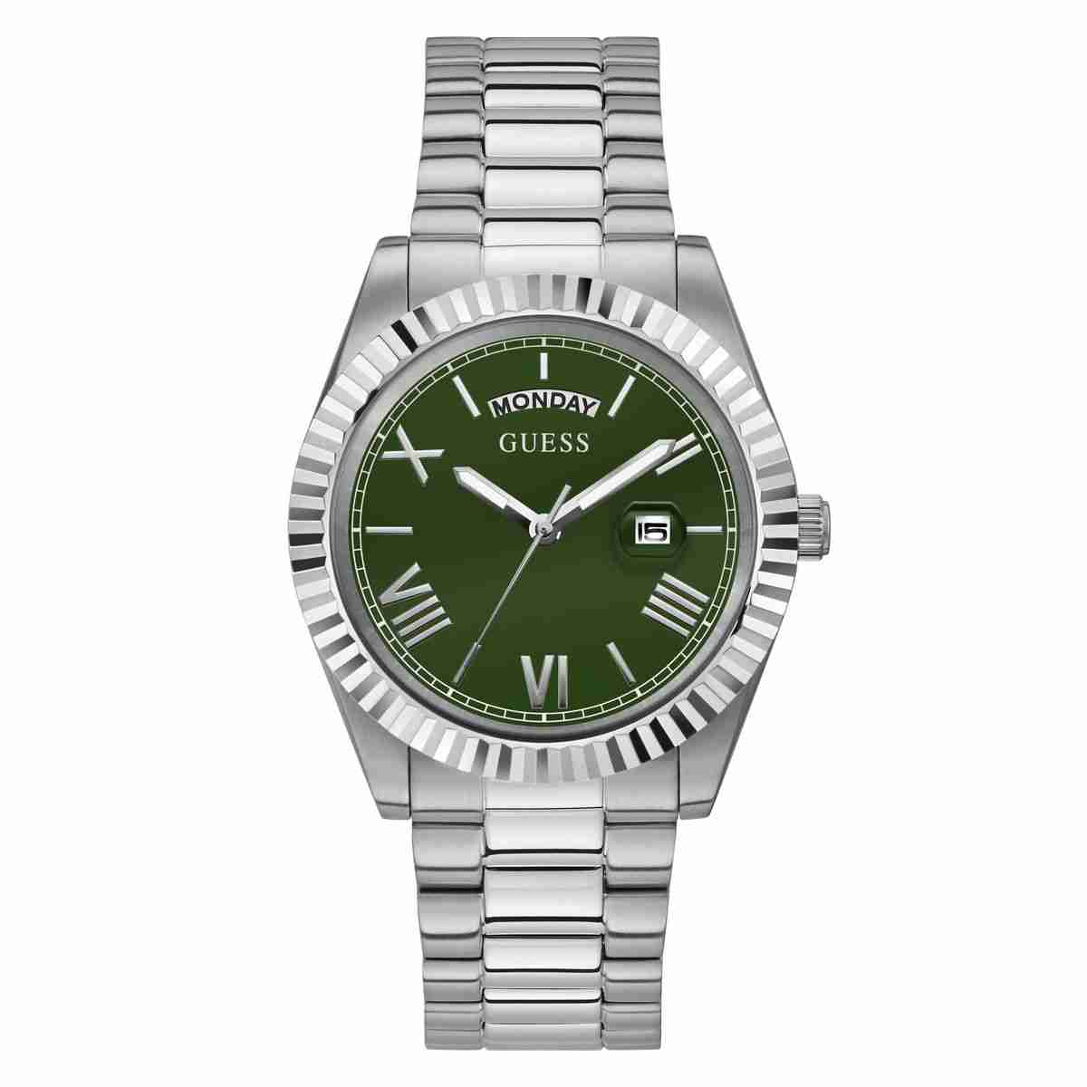 Connoisseur Men Quartz Green Dial Analog Stainless Steel Watch GW0265G10