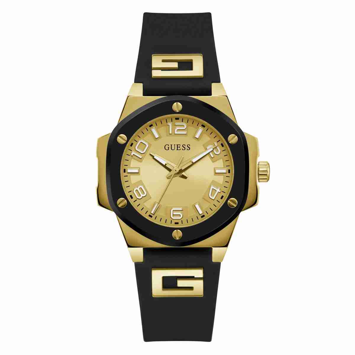 Women G Hype Black Octagon Analog Watch