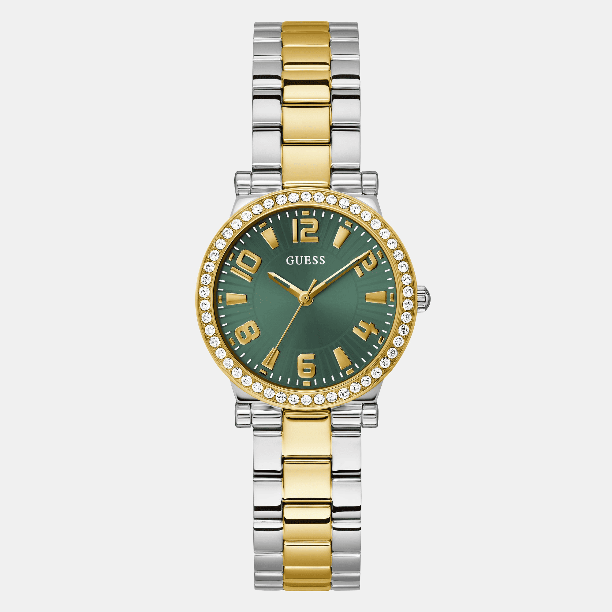 Fawn Women Quartz Green Dial Analog Stainless Steel Watch GW0686L2