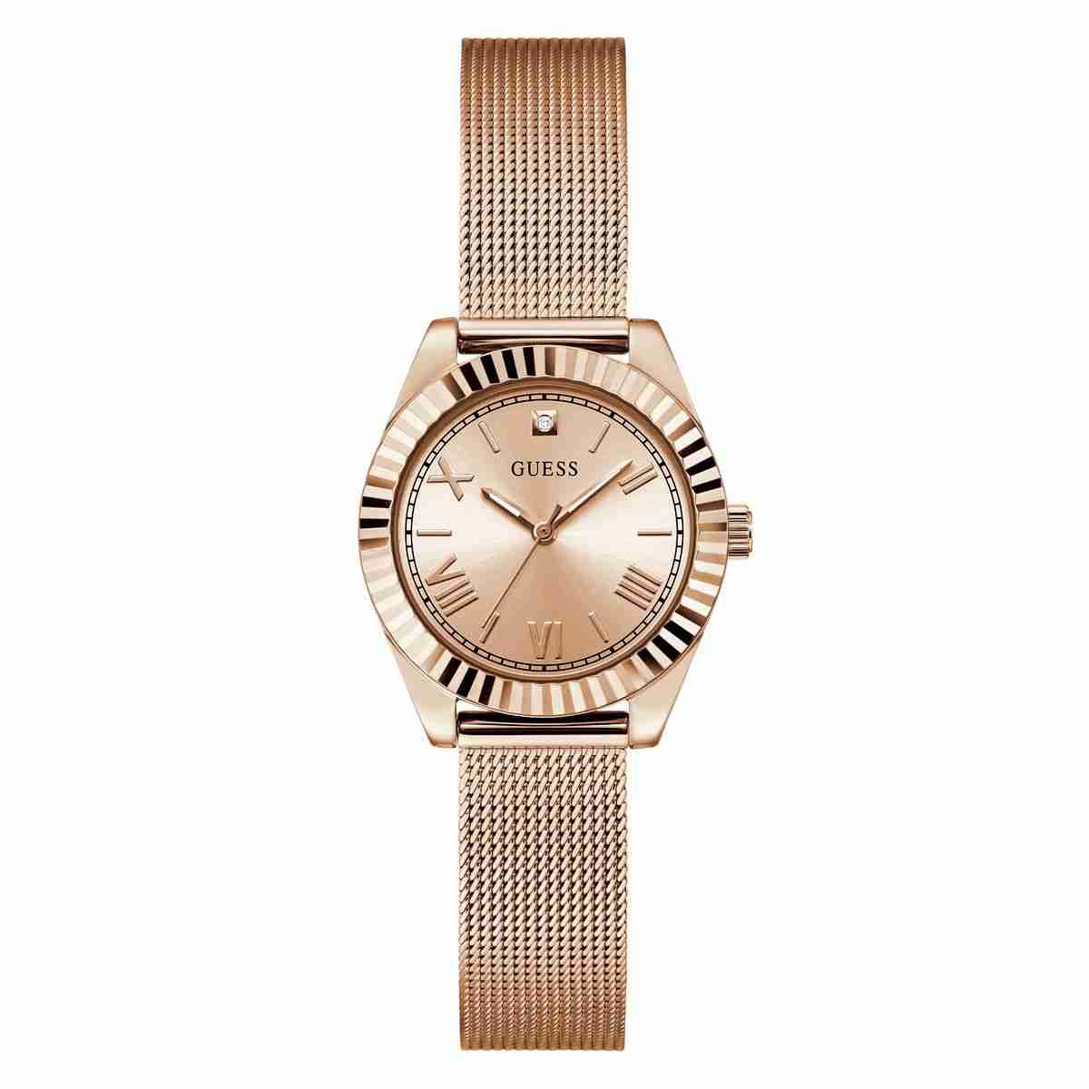 Women Rose Gold-Tone Round Analog Watch