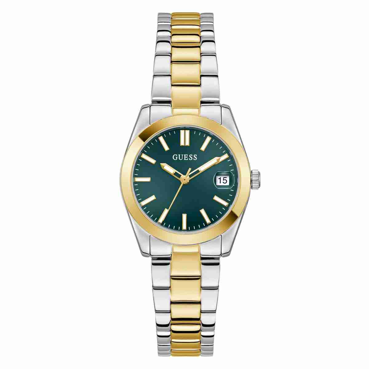 Women Two Tone Round Analog Watch
