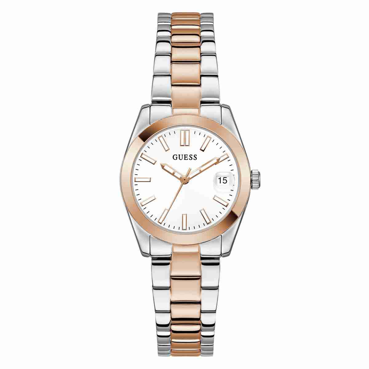Women Two Tone Round Analog Watch