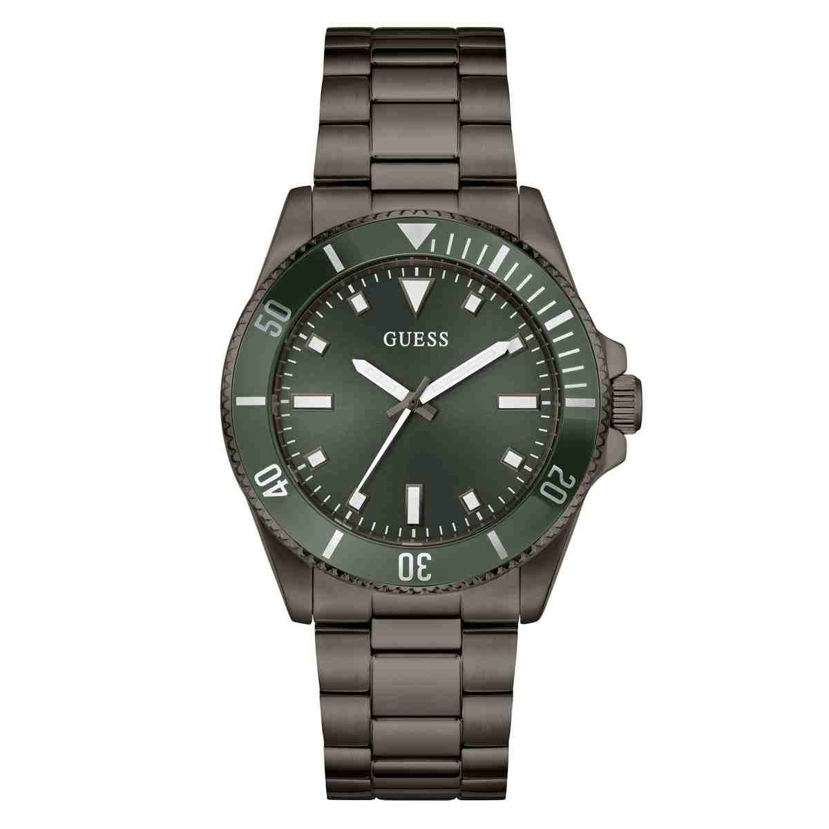 Men Gunmetal Round Analog Watch
