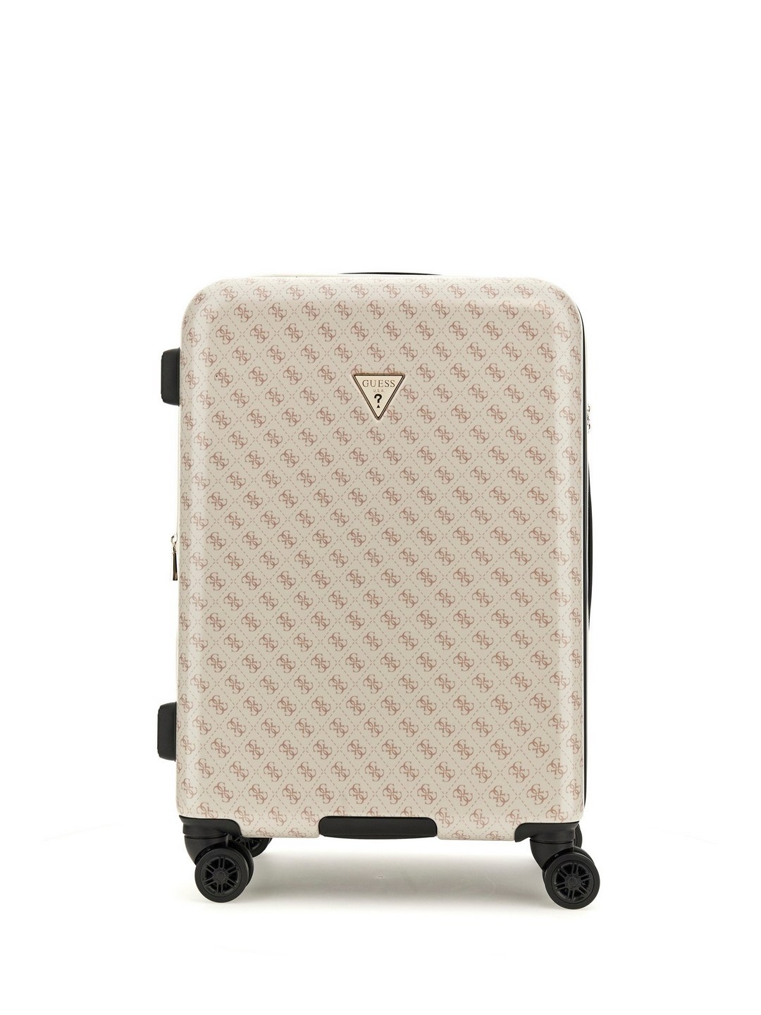 Beige Printed Trolley Bag