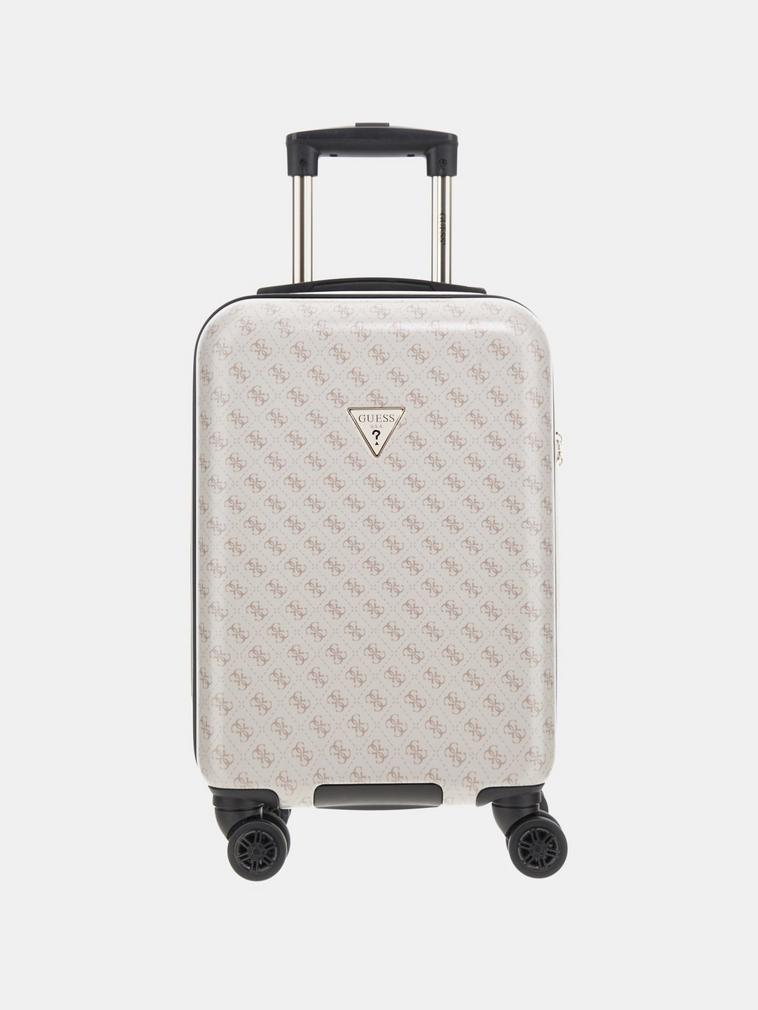 Guess White Printed Trolley Bag