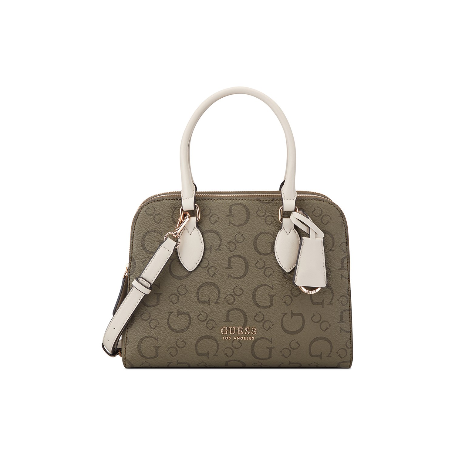 Guess Monogram Delphina Satchel Bag
