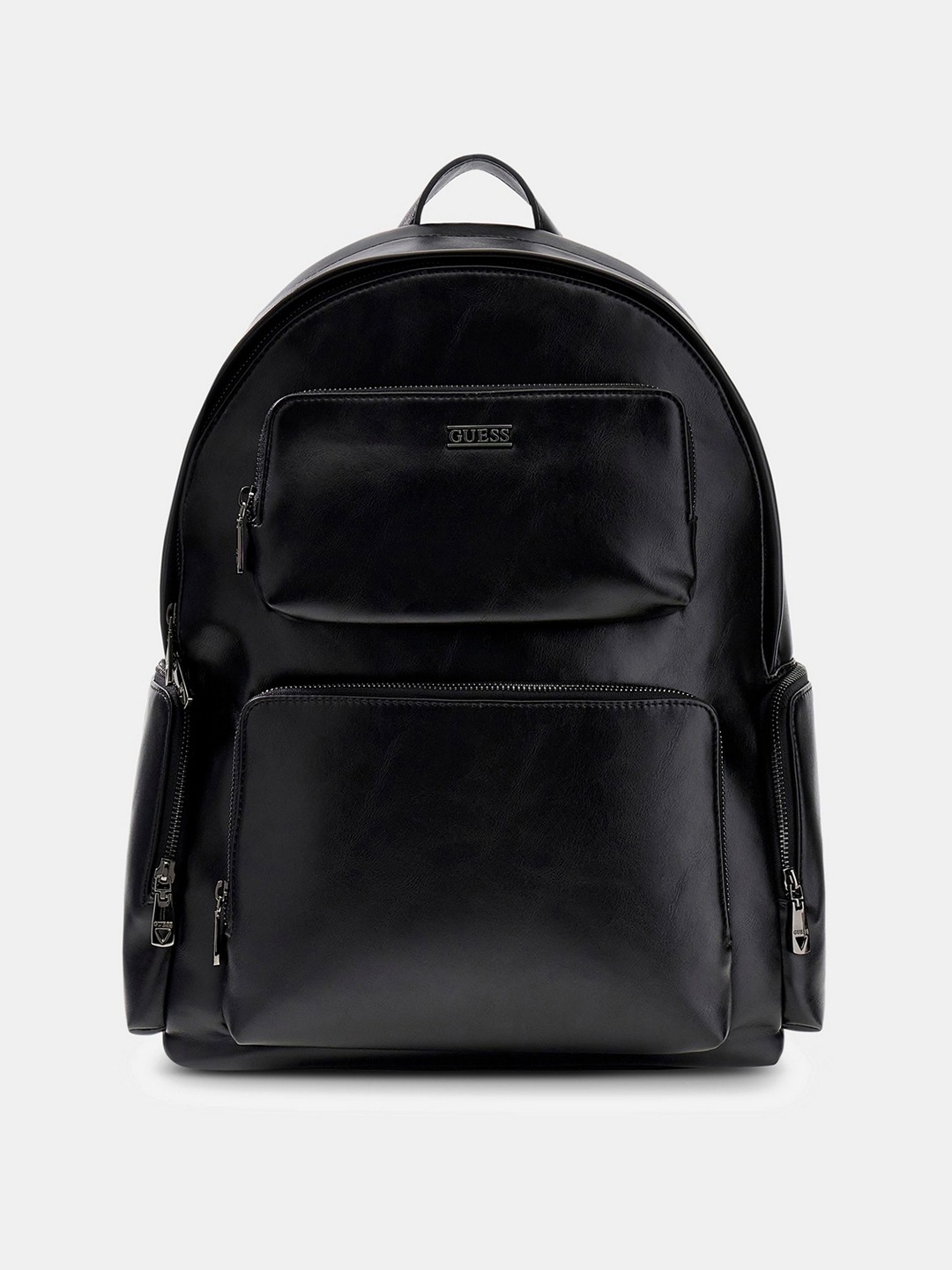 Guess Men Boston Black Zipper Solid Backpack