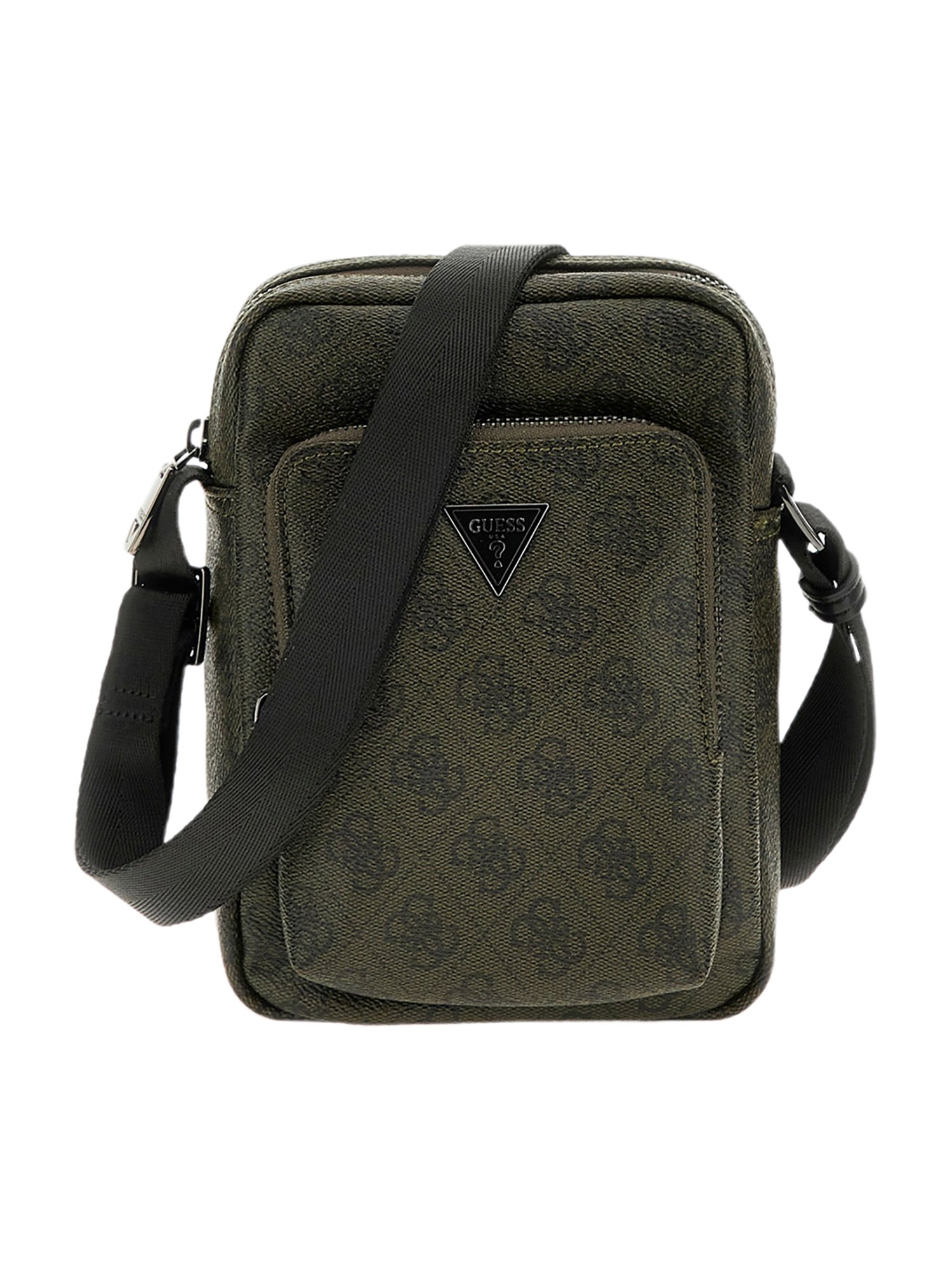 Guess Military Green/Black Polyurethane Crossbody Bag