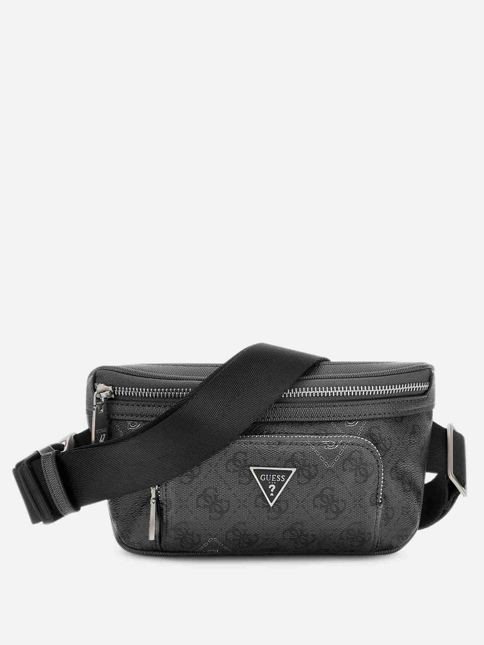 Guess Grey Polyurethane Solid Men Sling Bag