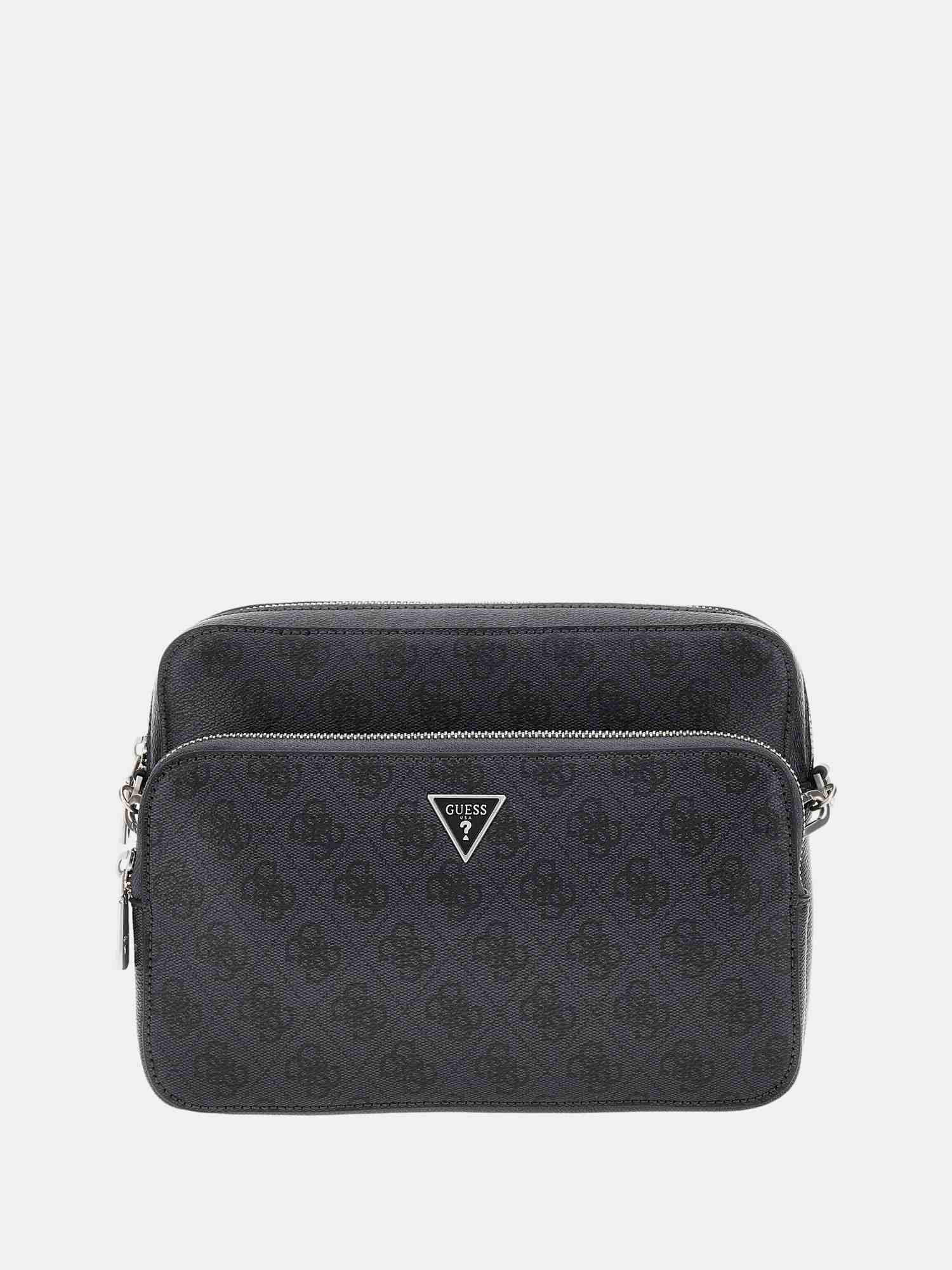 Guess Black Polyurethane Solid Men Toiletry bag