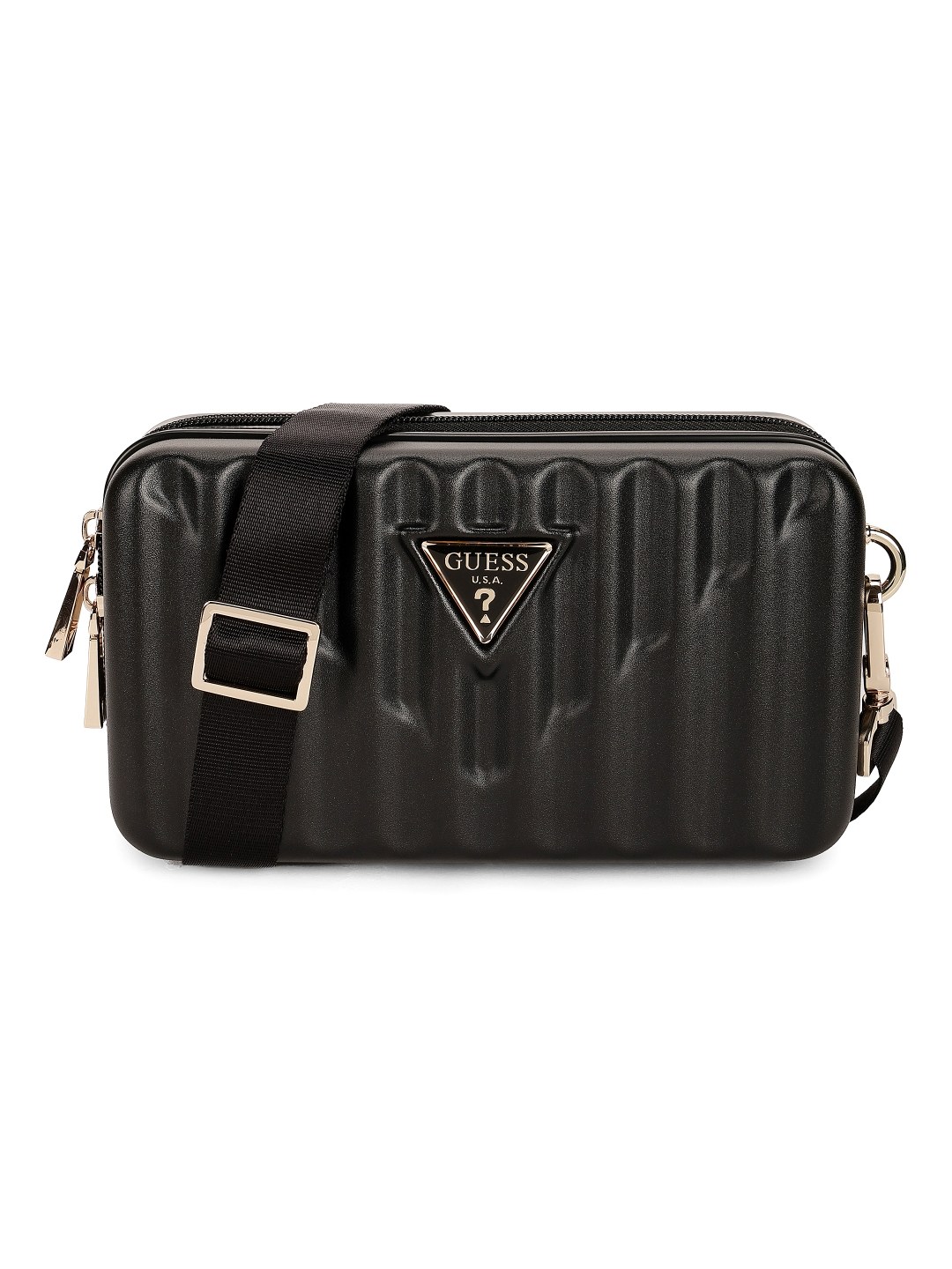 Guess Black Polycarbonate Solid WOMEN Cross Body