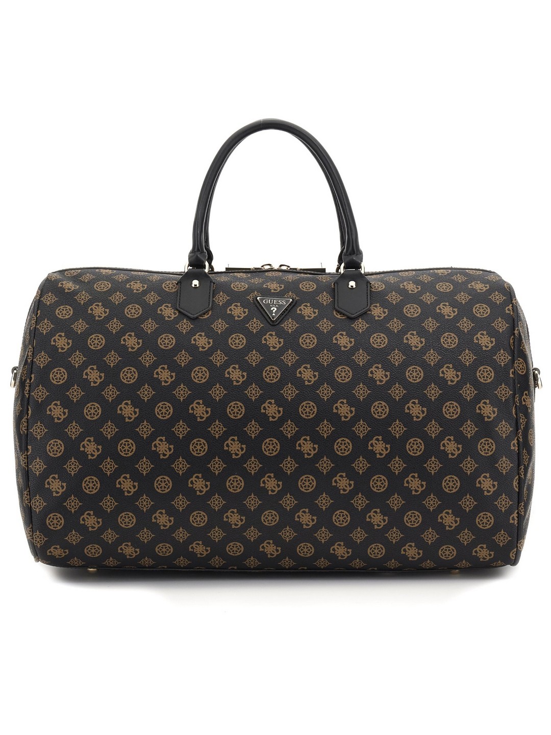 Guess Brown Printed Wilder Weekender Duffel Bag