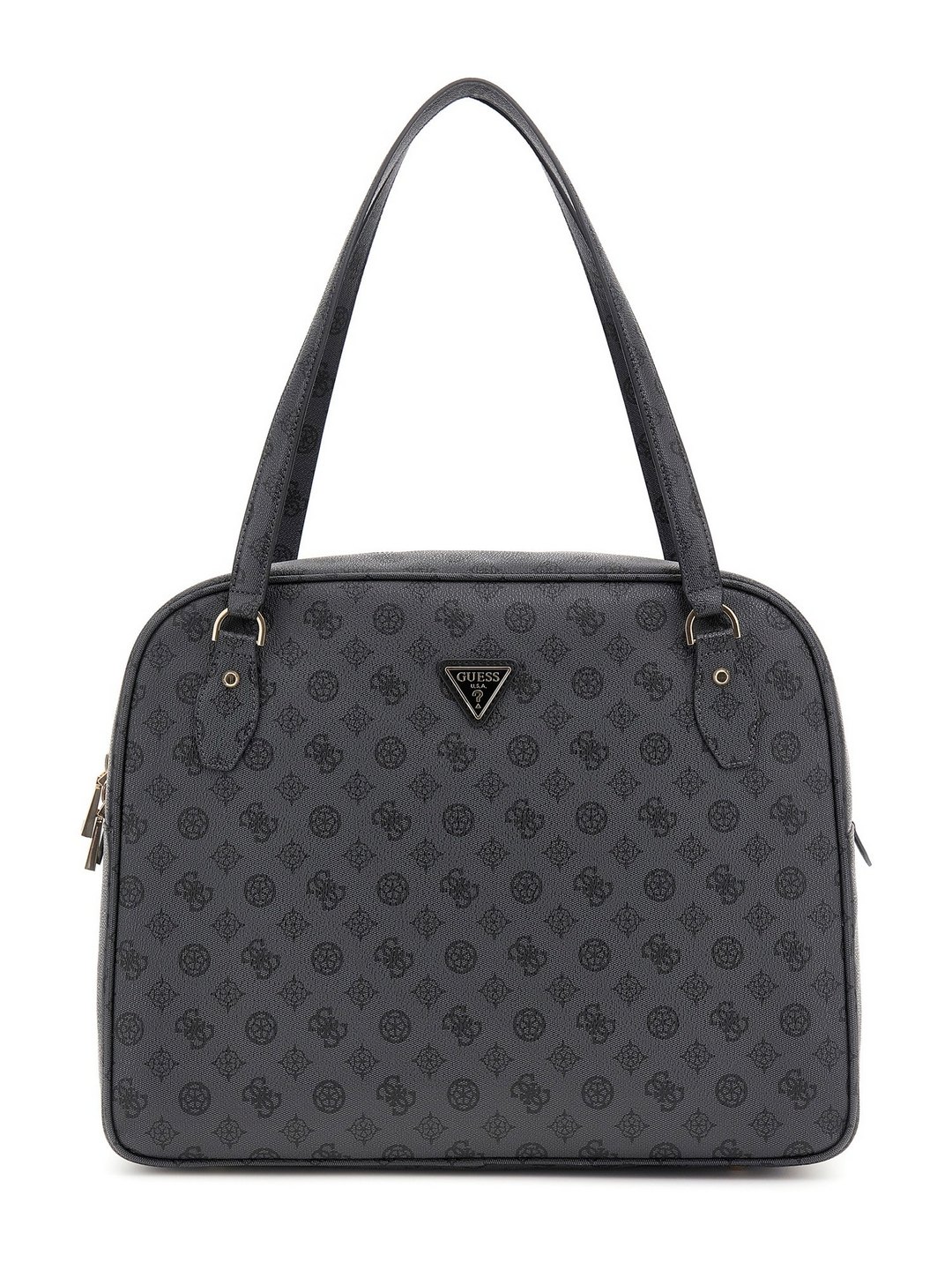 Guess Charcoal Printed Wilder Travel Tote Bag