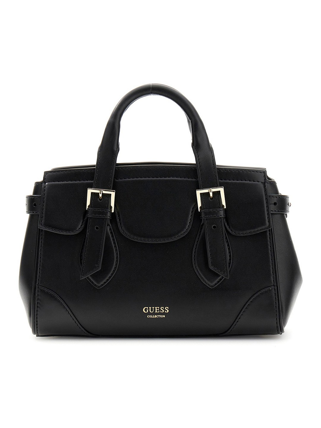 Guess Women Solid Black Sofia Small Satchel