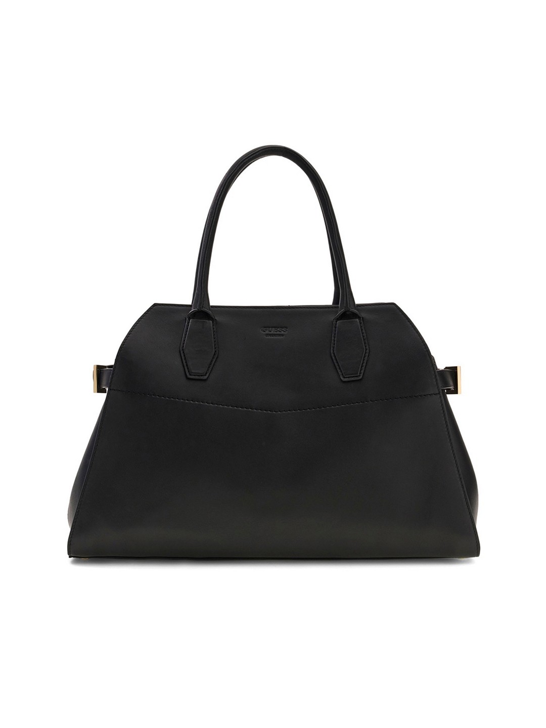 Guess Women Solid Black Liza Satchel