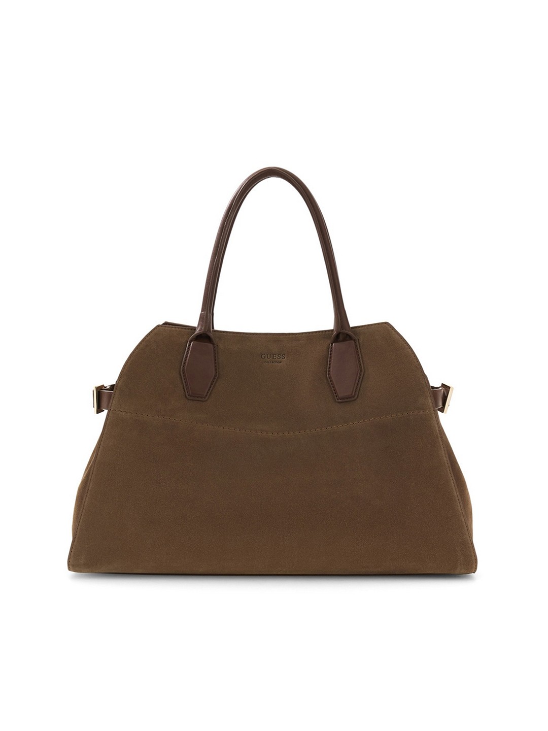 Guess Women Solid Chocolate Liza Medium Satchel