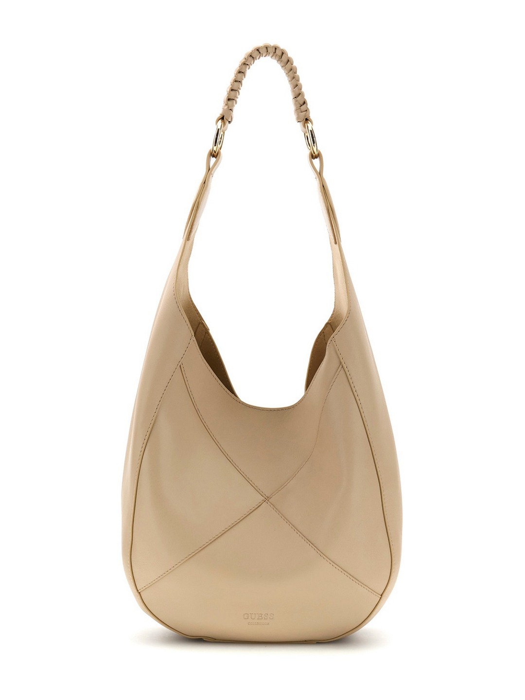 Guess Women Solid Sand Pauline Hobo With Pouch