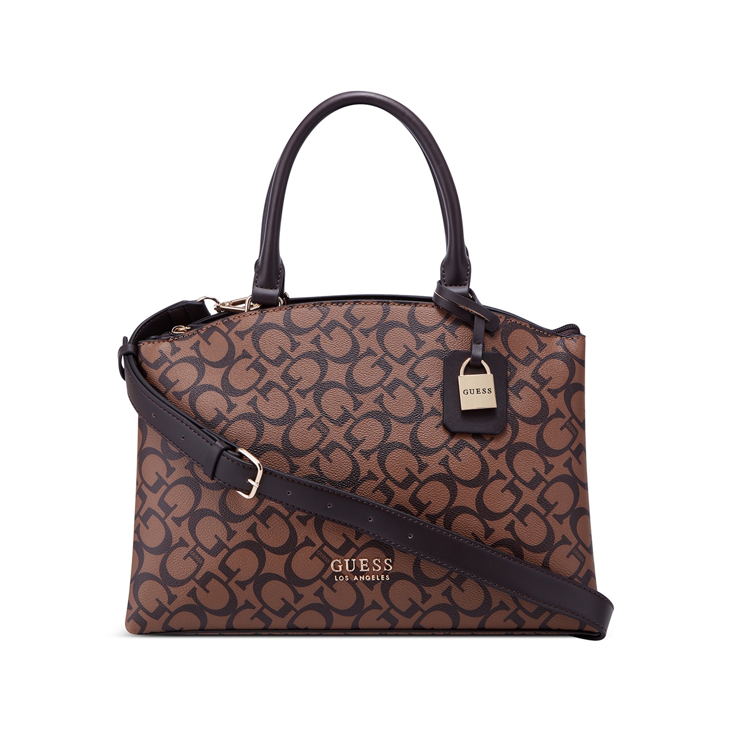 Guess Women Printed Pvc Easley Satchel Bag
