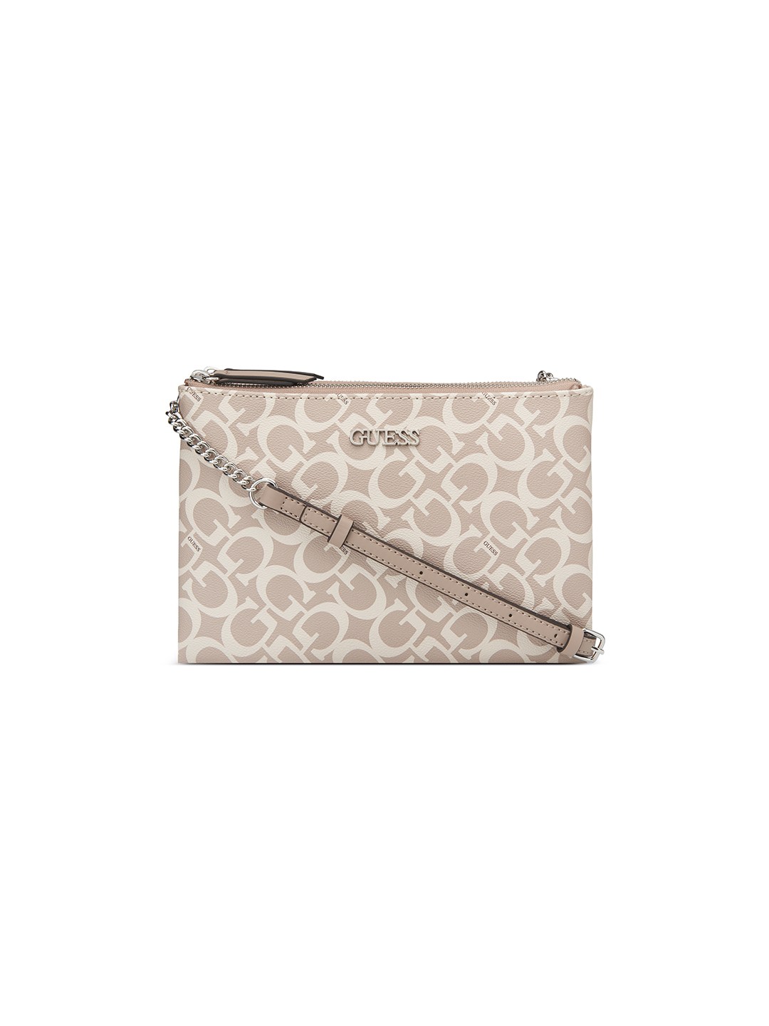 Beige Tidewood Mini Double Zip Crossbody Bag