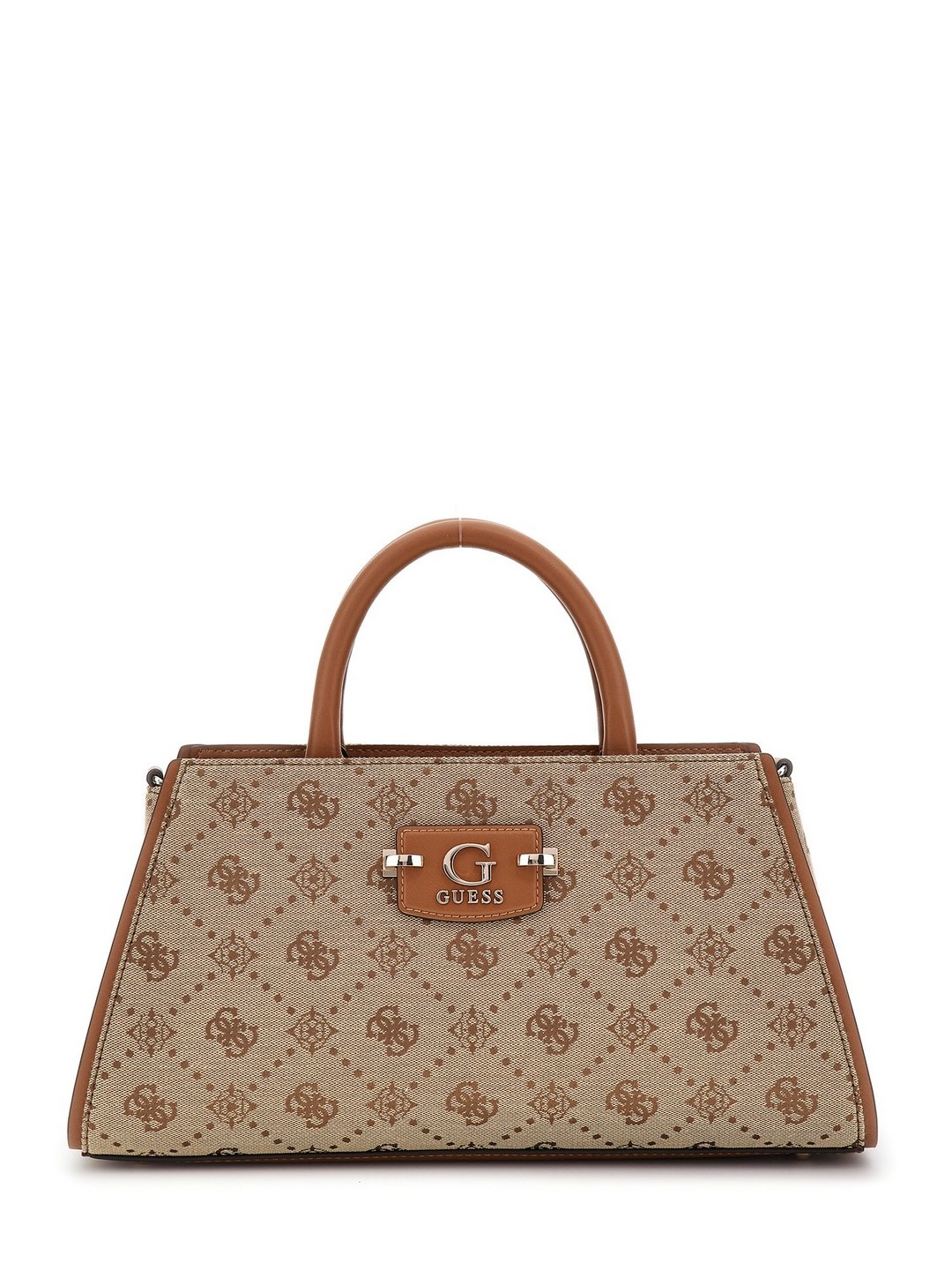 Guess Latte Logo Printed Neda Girlfriend Satchel Bag