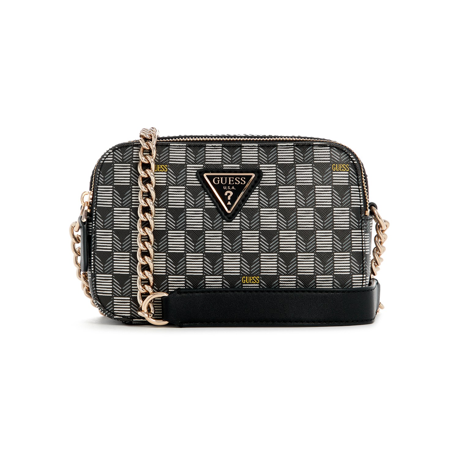 Guess Geometric G Wave Camera Crossbody Bag