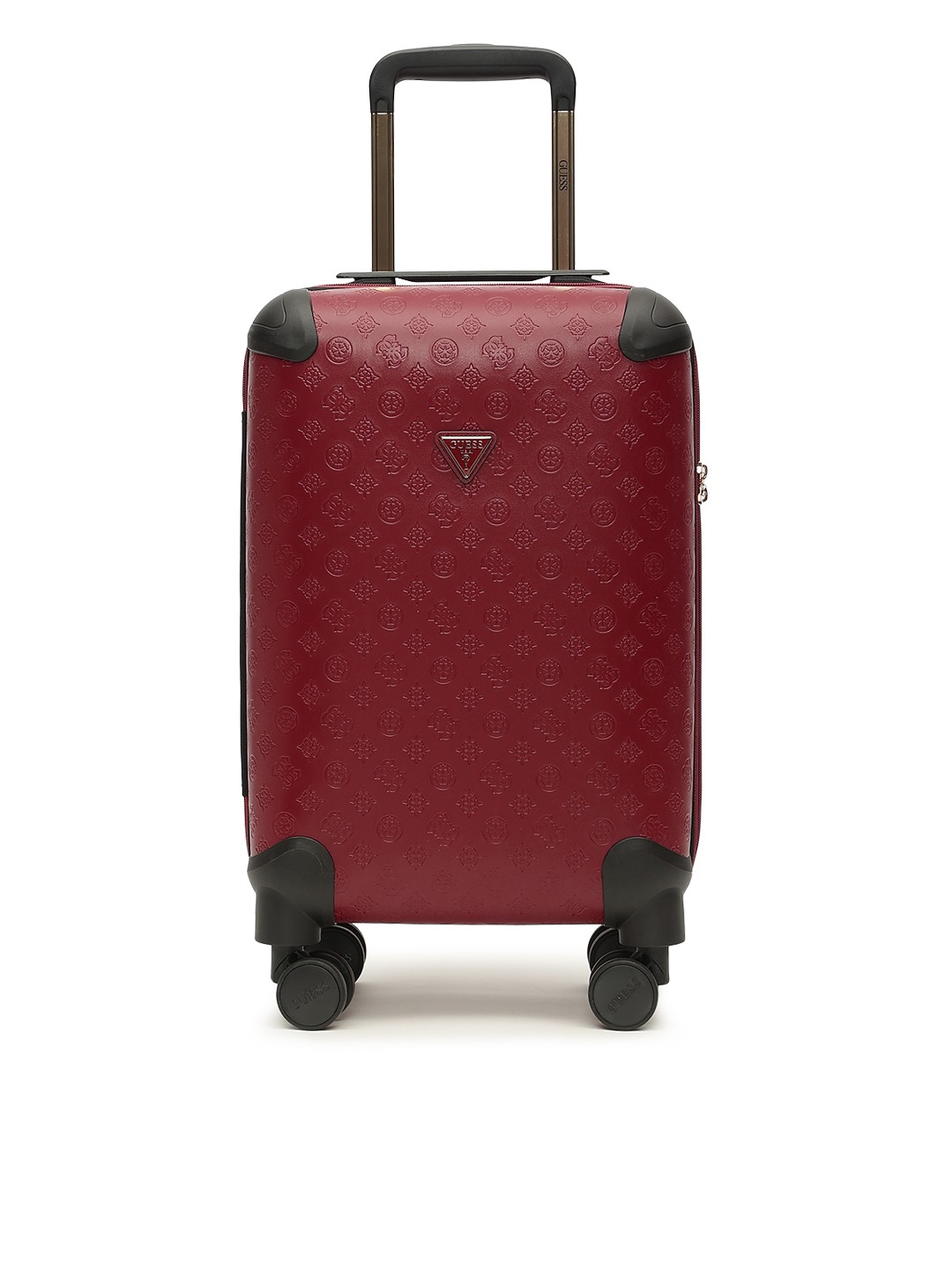 Guess Red Textured Wilder 18 In 8-wheeler Trolley