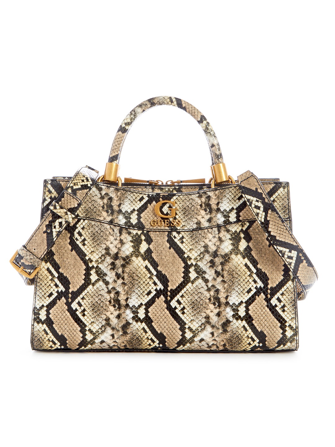 Guess Women Multi Printed Handheld Bag with Zip Closure