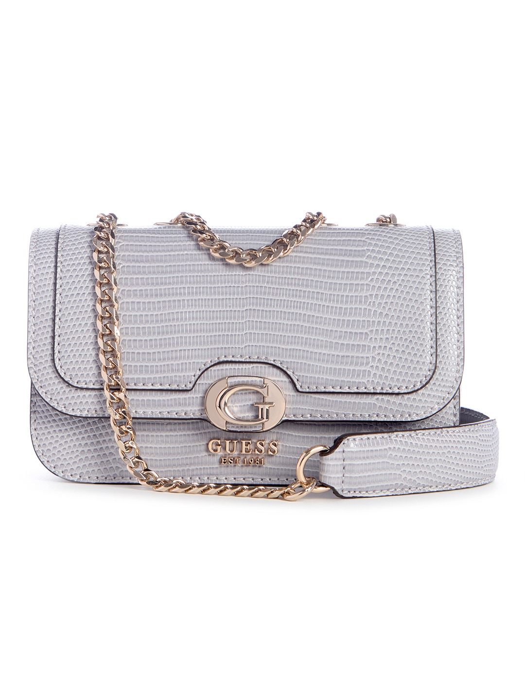 Lavender Grey Textured Orlina Mini Crossbody Bag
