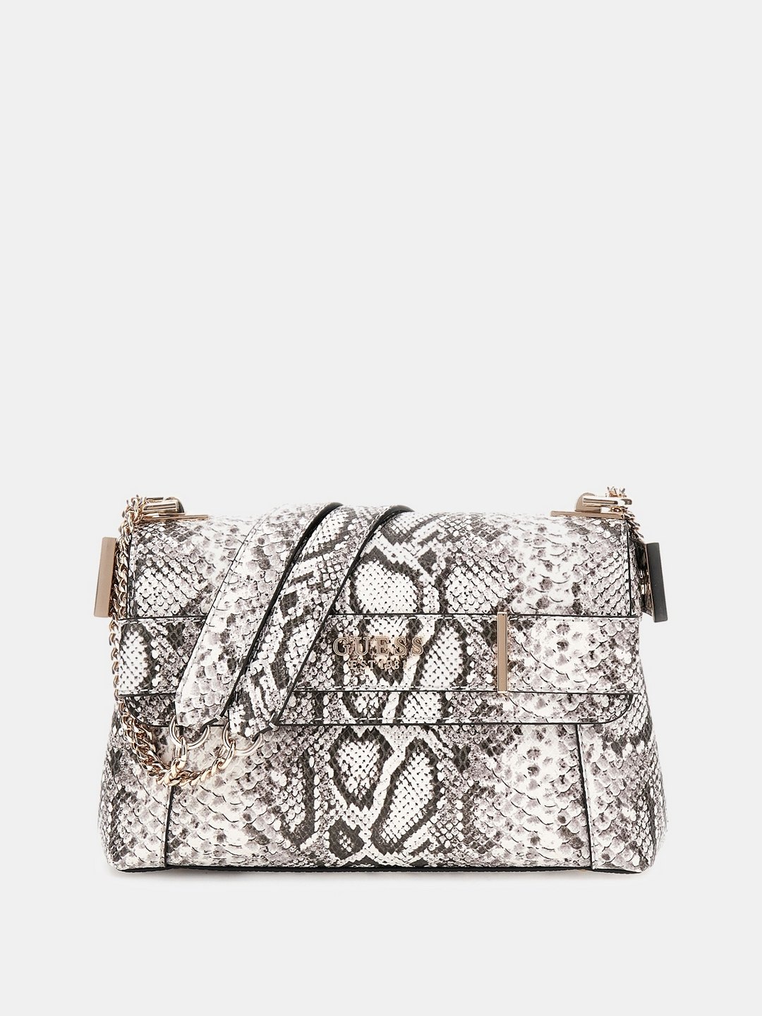 Guess Natural Printed Anadela Convertible Flap Crossbody Bag