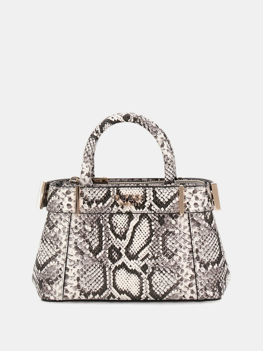 Guess Natural Printed Anadela Mini Satchel Bag
