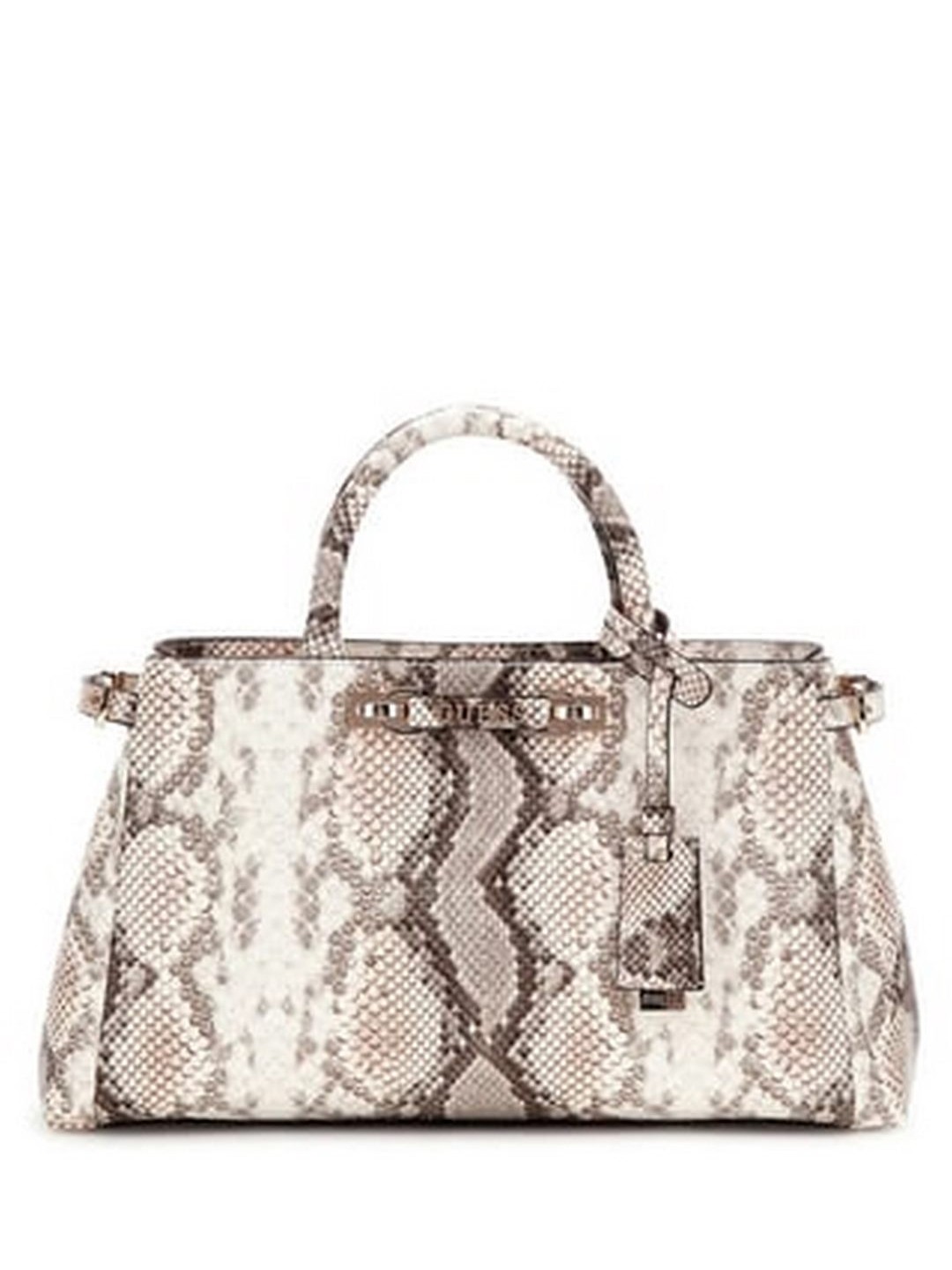 Guess Women Multicolor Reptile Adjustable Detachable Strap Satchel Bag