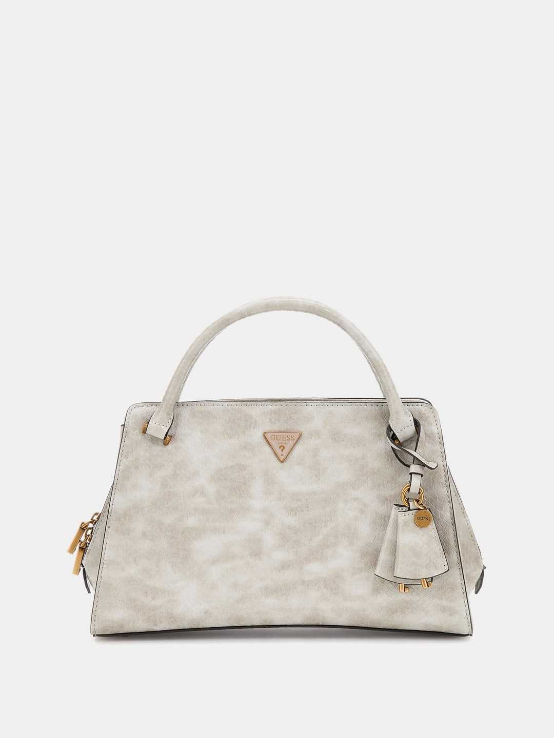 Taupe Textured Annita Girlfriend Satchel Bag